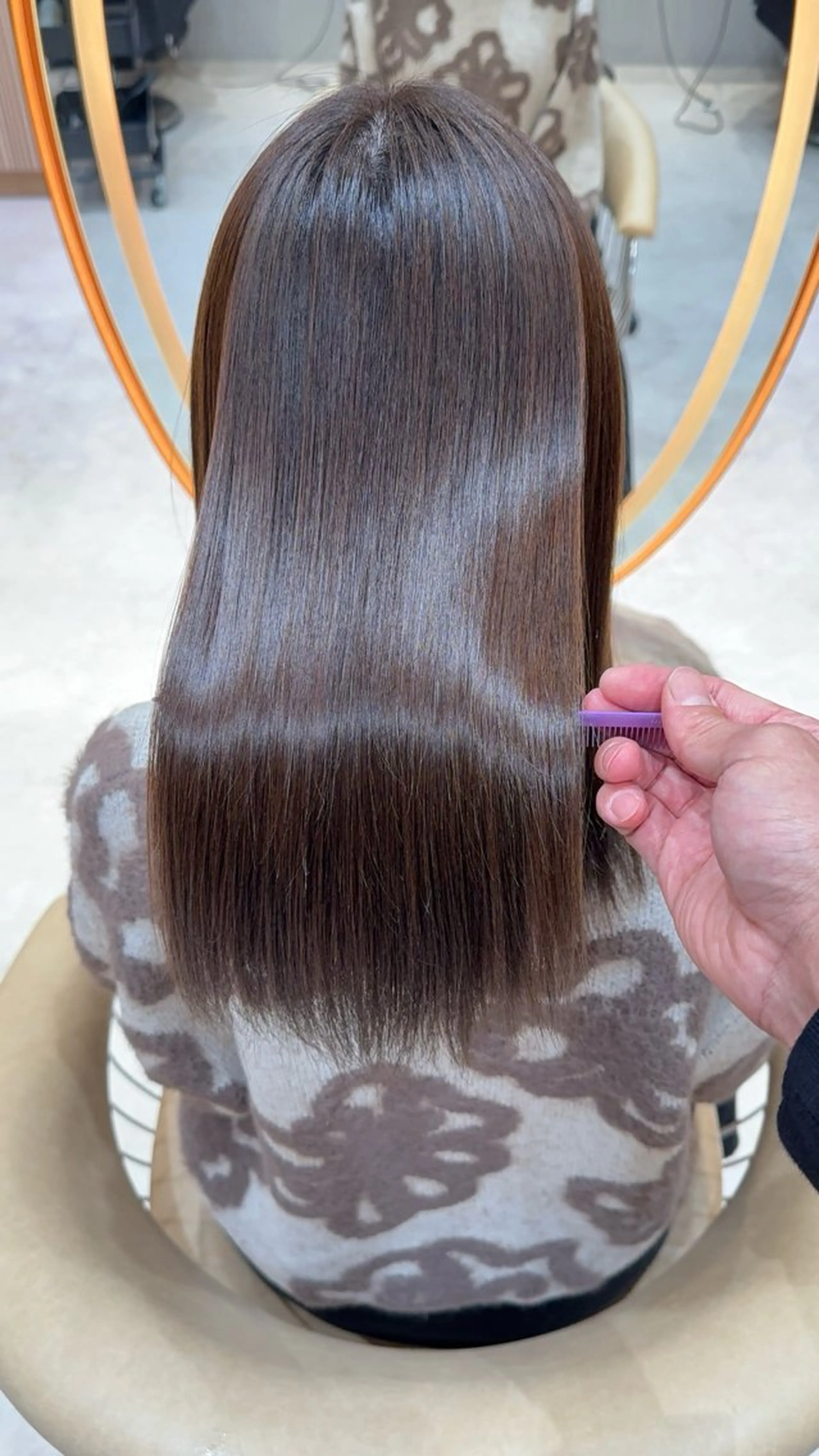 ロング カラー カット ヘアカラー 縮毛矯正 レイヤー❣️縮毛矯 川村利幸のヘアスタイル