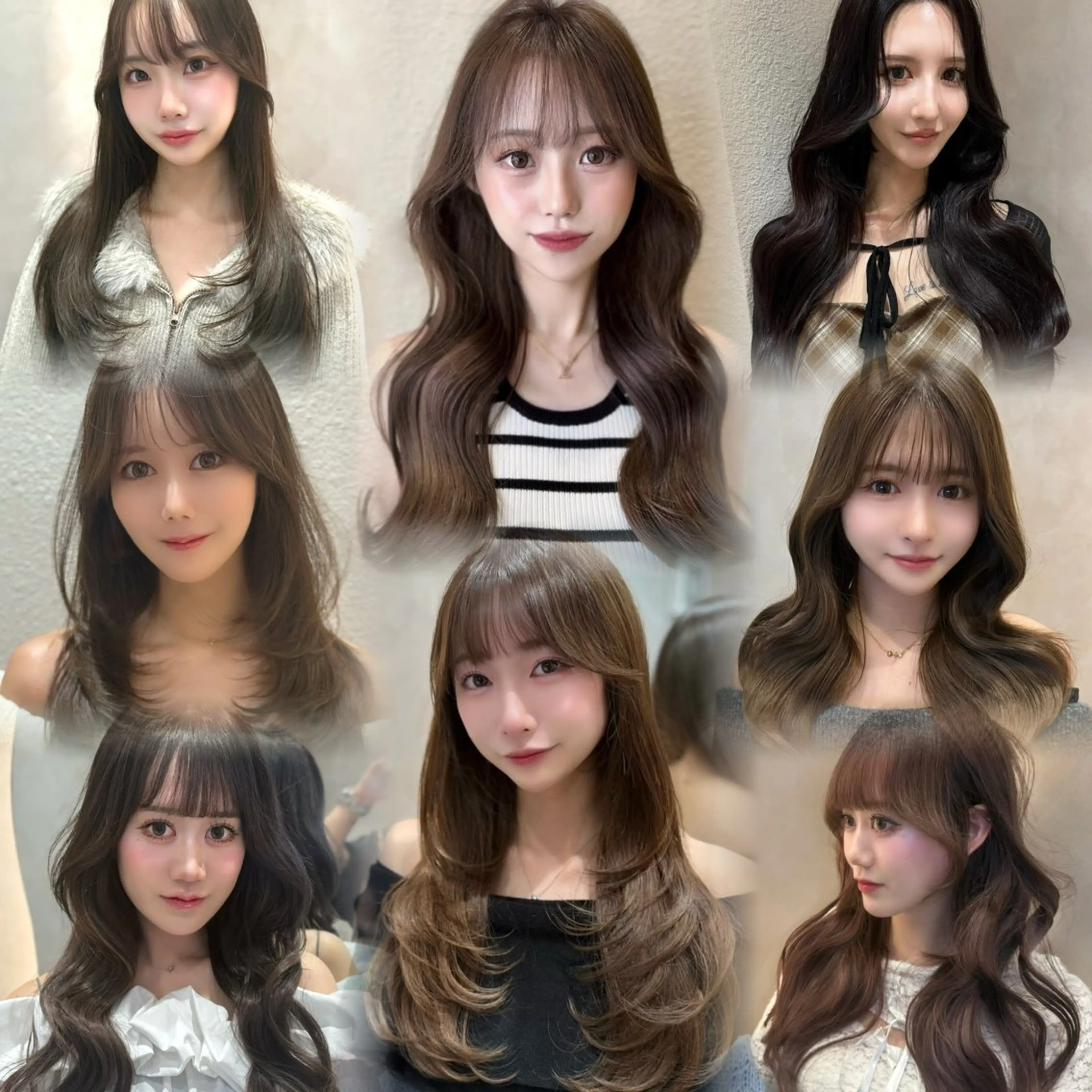 ロング くびれヘア 顔周りカット 韓国風ヘア レイヤーカット サイドバング カット ヘアカラー 韓国ヘア/レイヤー/ 前髪/髪質改善/石川のヘアスタイル