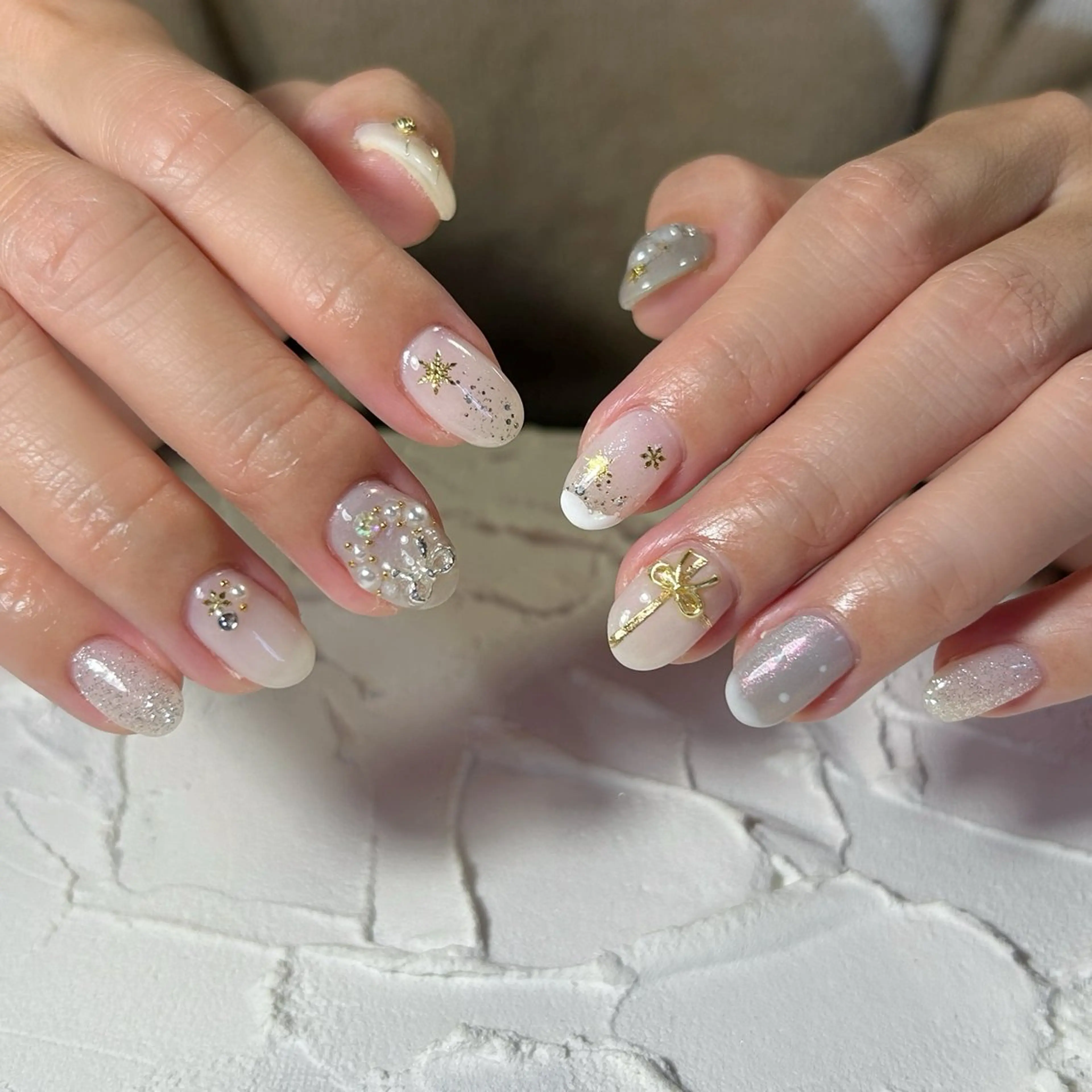 ネイル 冬ネイル クリスマス ハンドネイル Lofinails ちひろのネイルデザイン