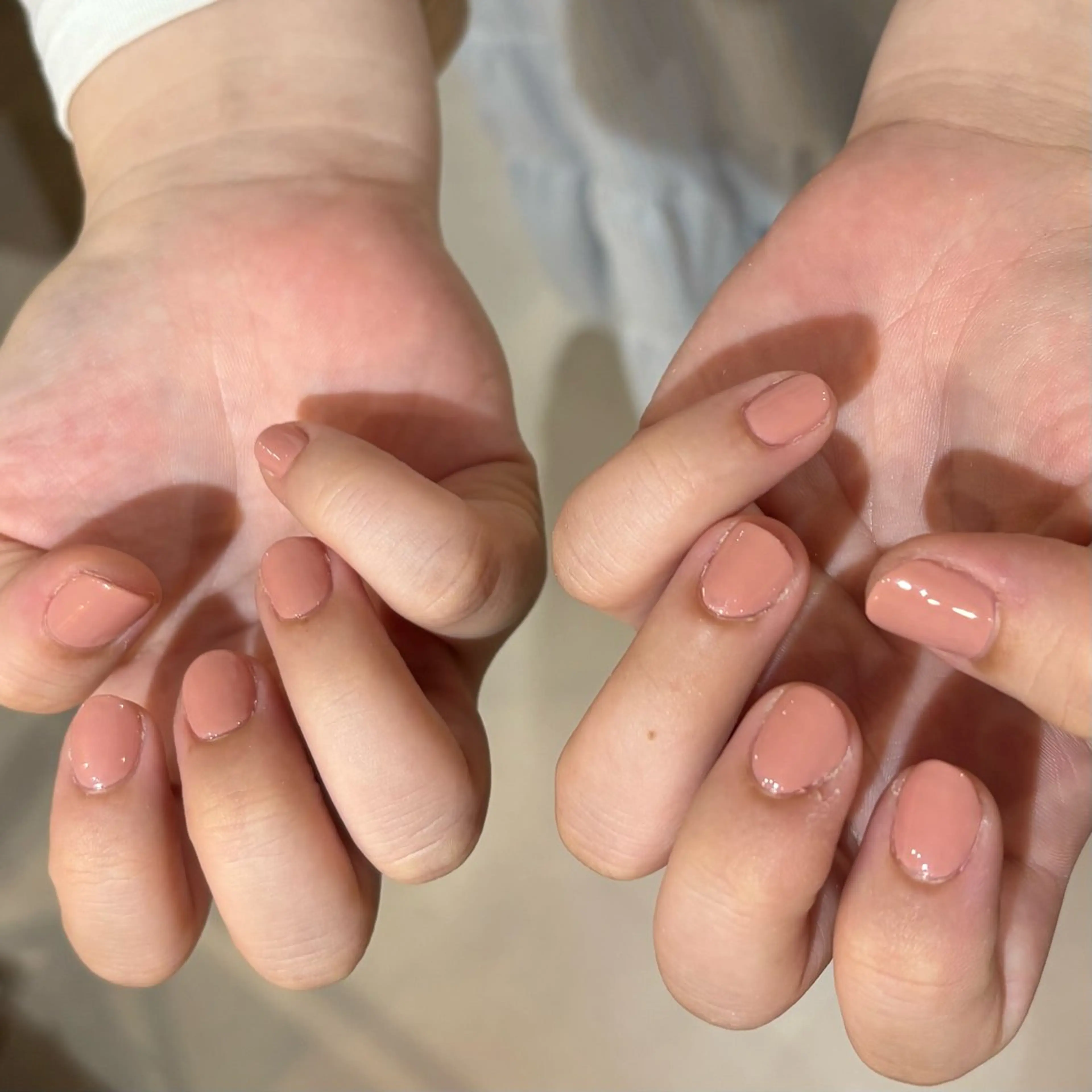 ネイル オフィスネイル ワンカラーネイル 【ナクレネイル】川崎 rioのネイルデザイン