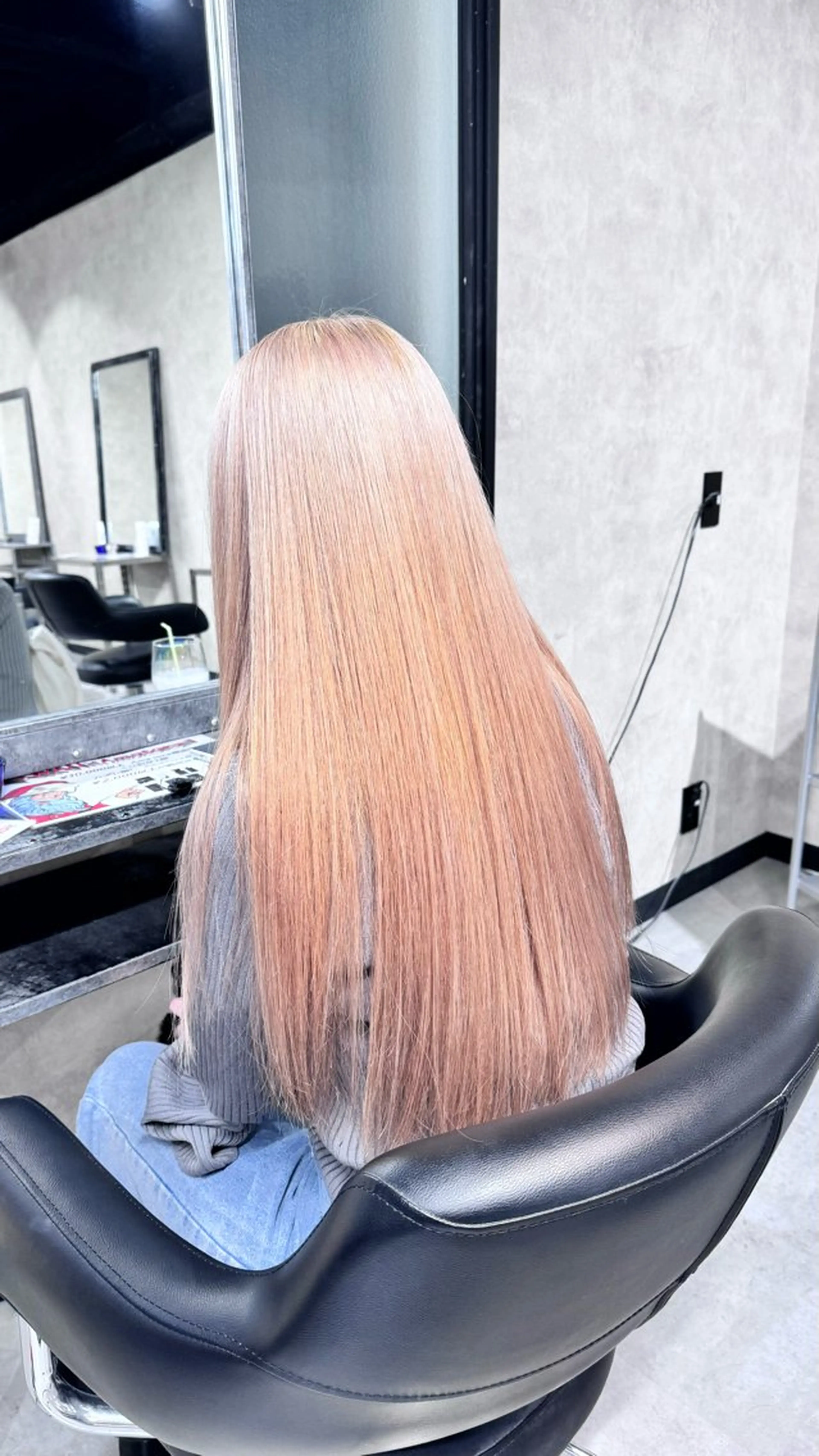 ロング カラー ベージュカラー ハイトーンカラー ピンクカラー ピンクベージュ ホワイトピンク カット ヘアカラー トリートメント B E C H I C O〔べち子〕のヘアスタイル