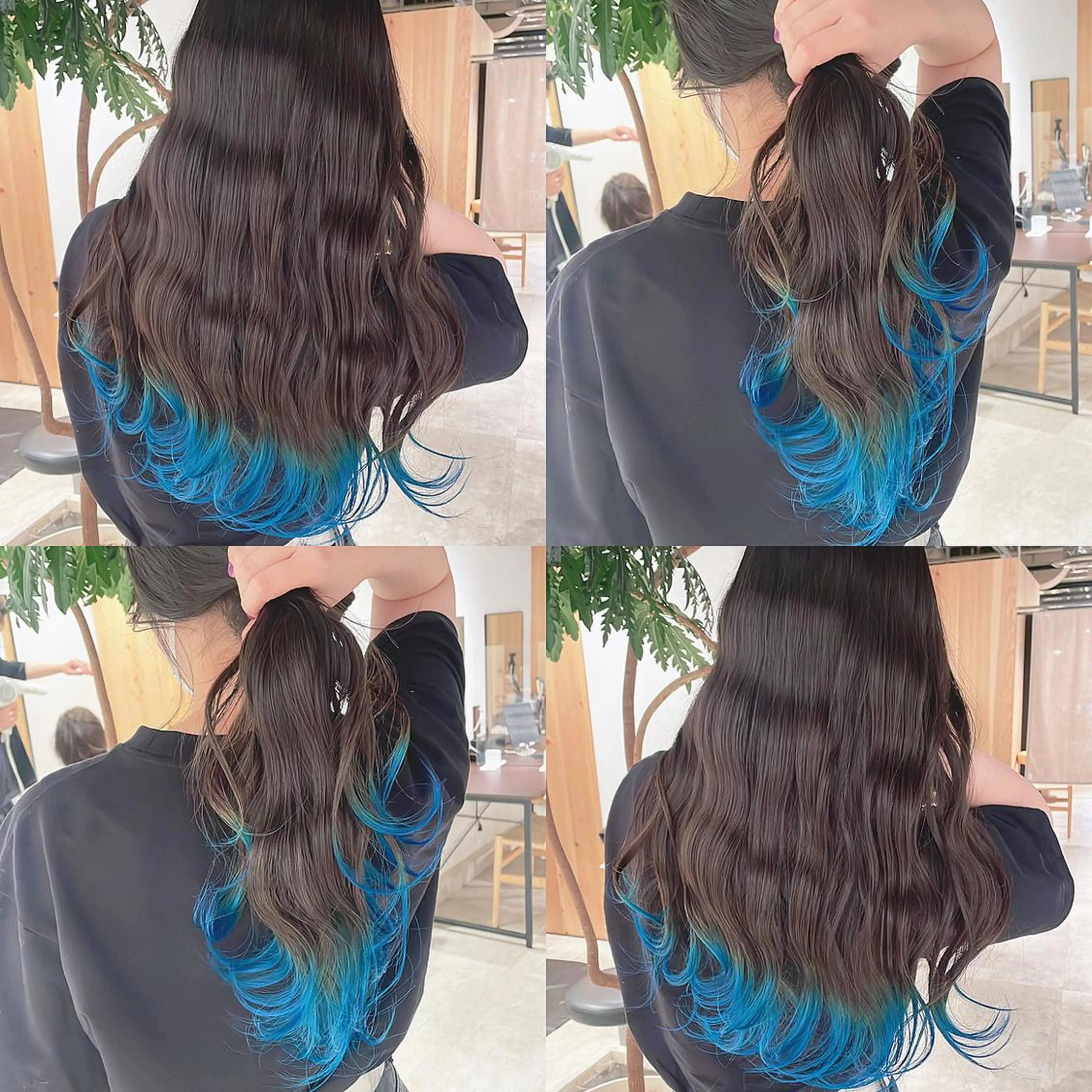 カラー ブリーチ ブルーカラー ヘアカラー トリートメント 渋谷:インナーカラー ／🍒エリカ🍒のヘアスタイル