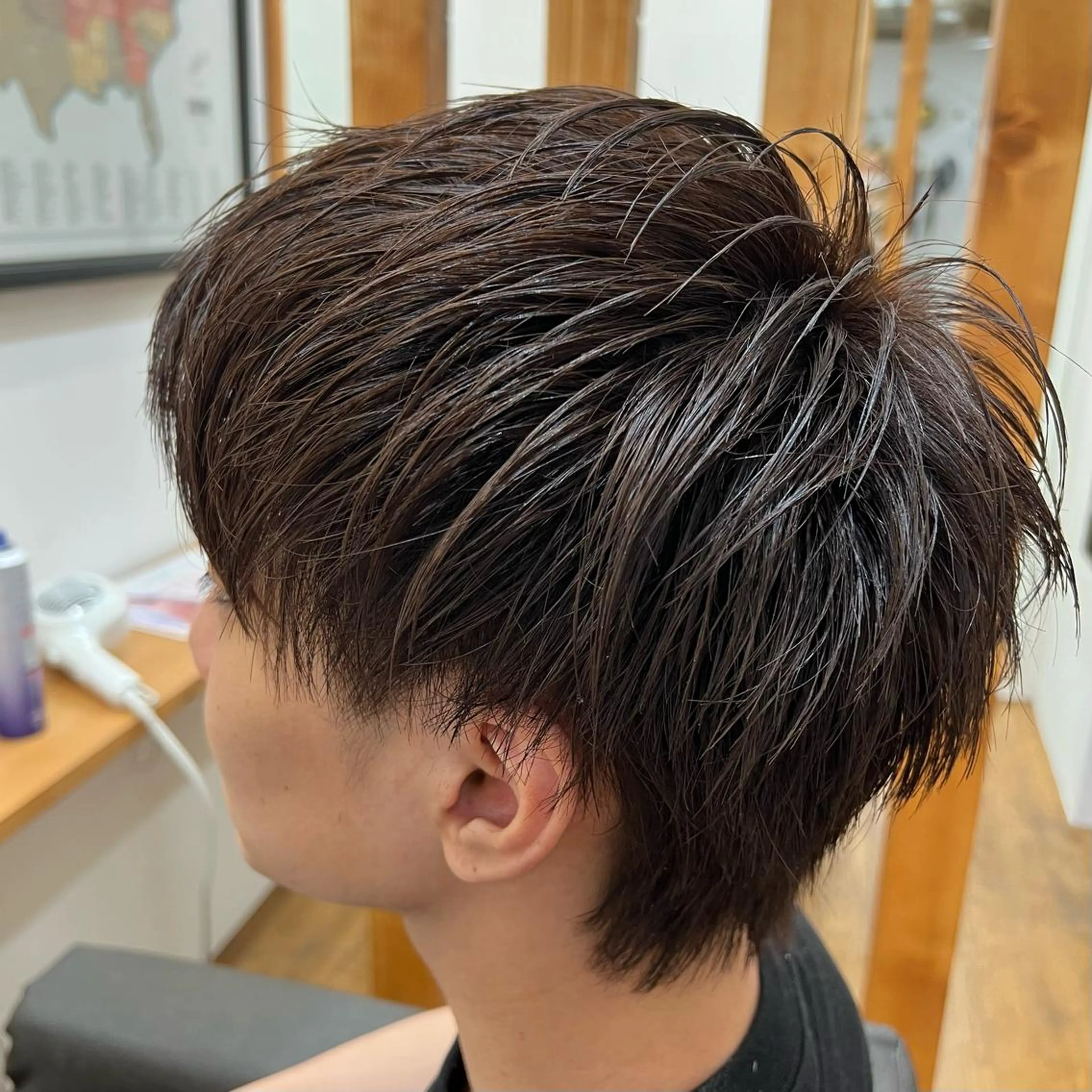 ショート カラー メンズ 黒髪 ブラウンカラー ヘアカラー Ami ブリーチ/ハイトーンのヘアスタイル