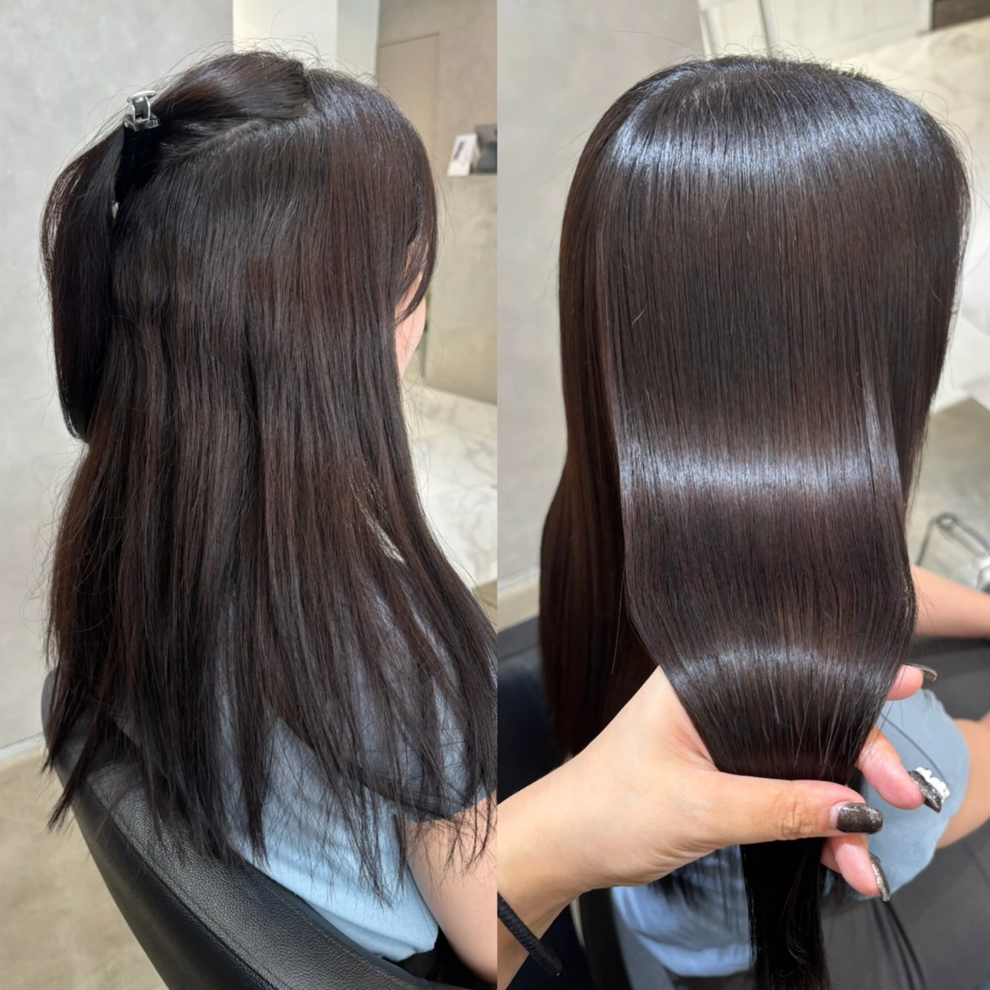 ロング カラー パーマ 透明感カラー くせ毛 トリートメント ストレートパーマ カット ヘアカラー 縮毛矯正 トリートメント 女性限定マンツーマン 渋谷Roiめぐみのヘアスタイル