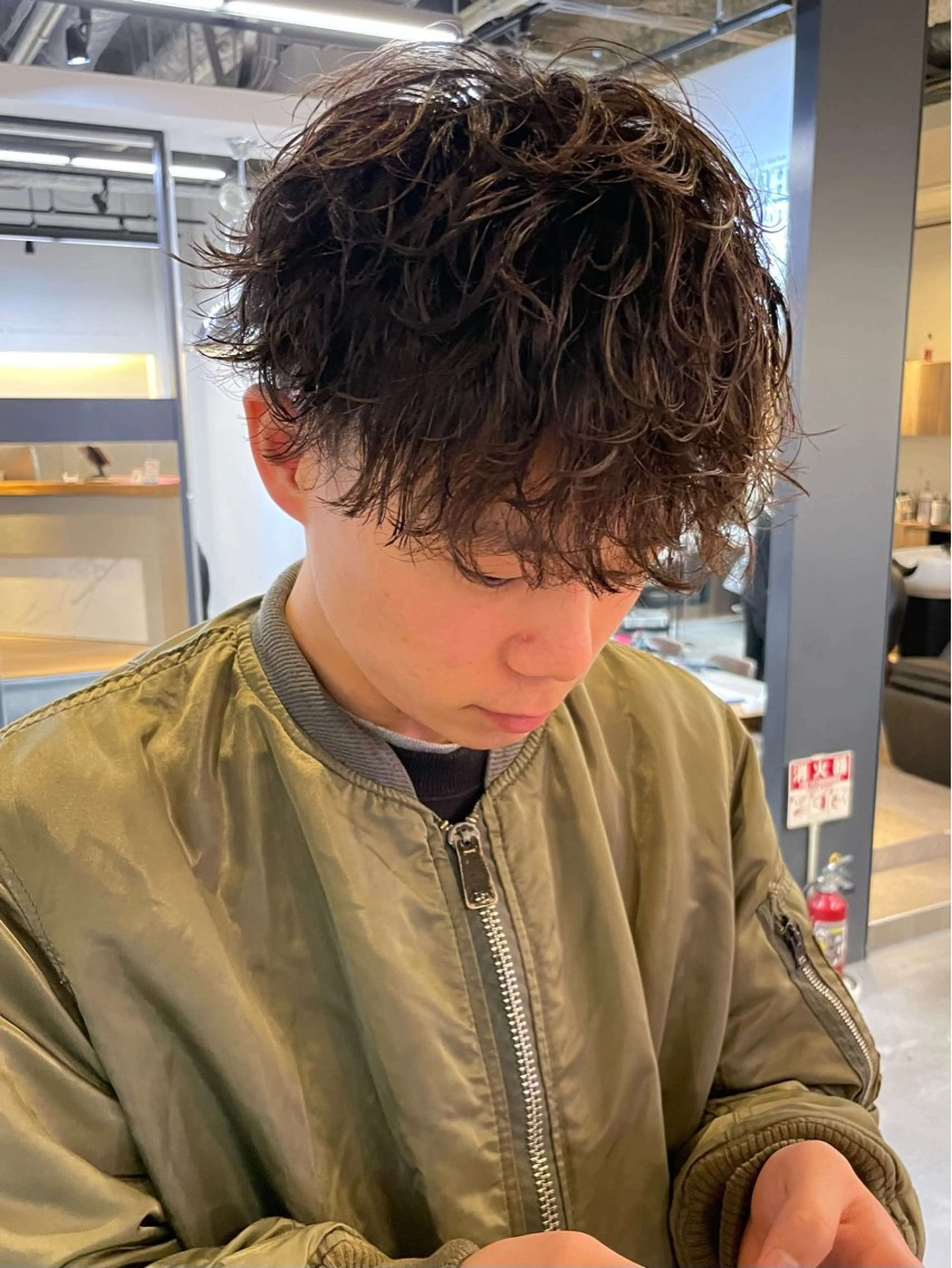 パーマ メンズ メンズパーマ 波巻きパーマ カット パーマ 福永速人 /メンズパーマのヘアスタイル