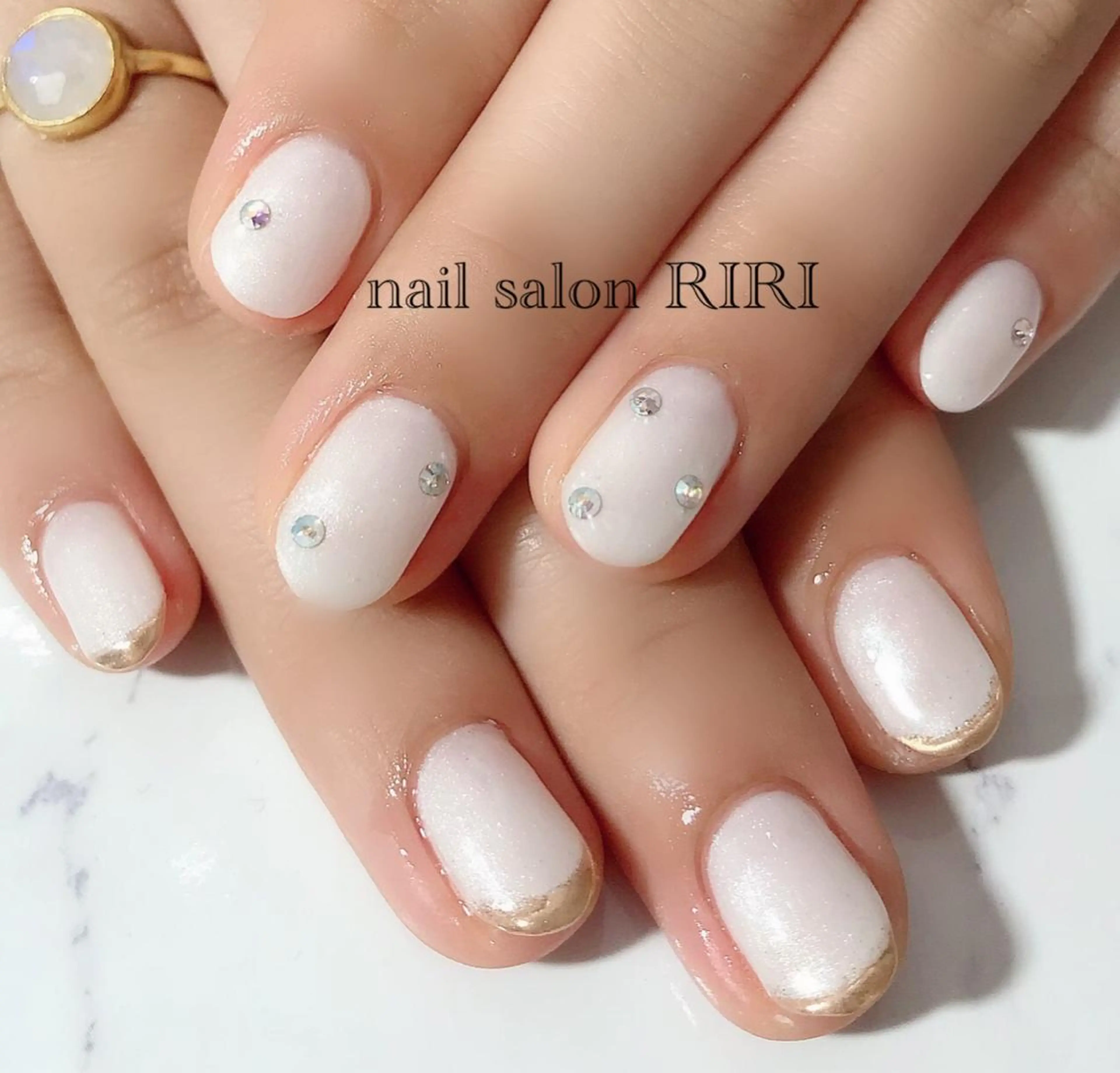 ネイル アートネイル フレンチネイル ミラーネイル ストーンネイル private  nail  salon RIRI所属・RIRI リリのネイルデザイン
