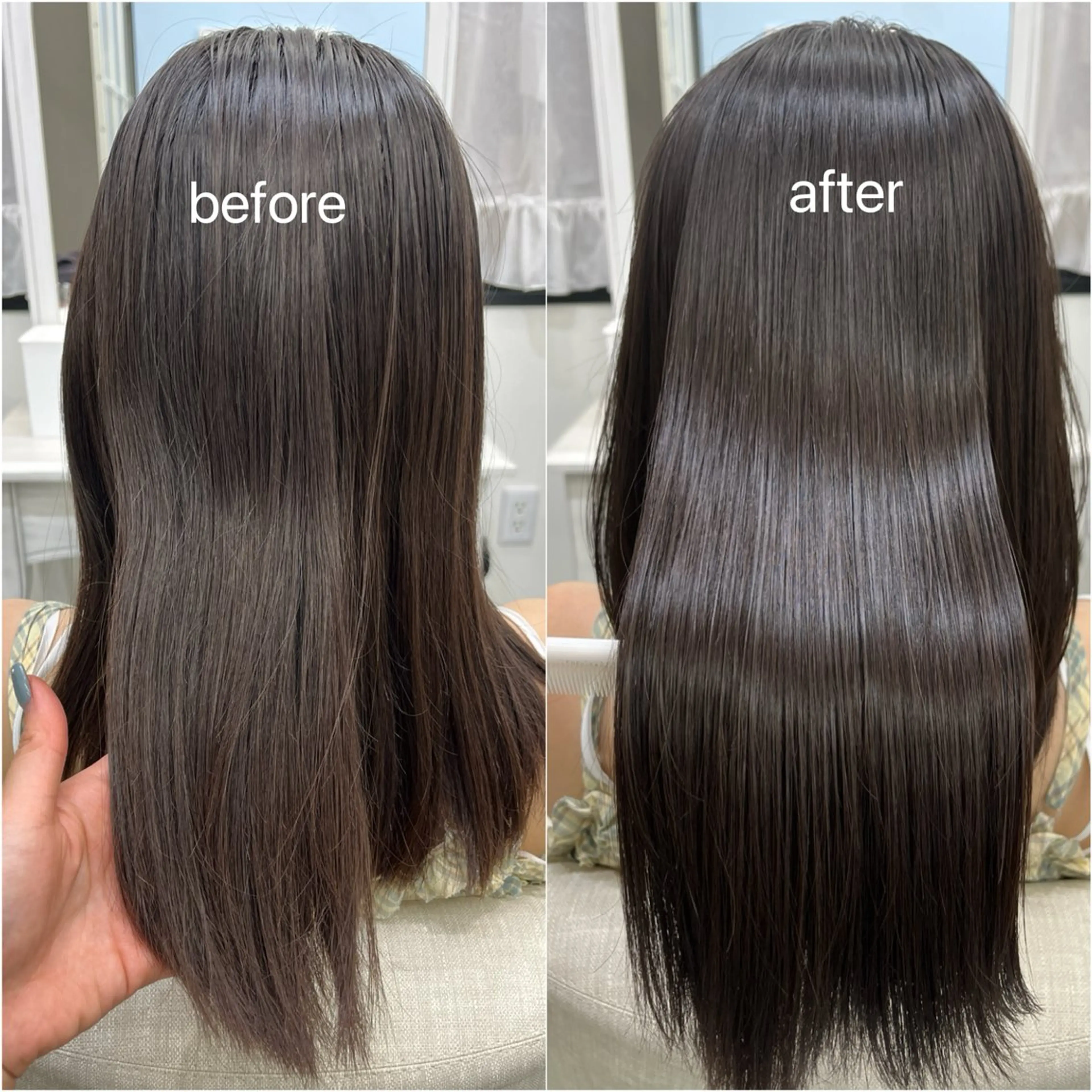 【☁️広がりを抑えたい・髪に艶が欲しい・手触りを良くしたい方☁️】カット➕髪質改善トリートメントの写真