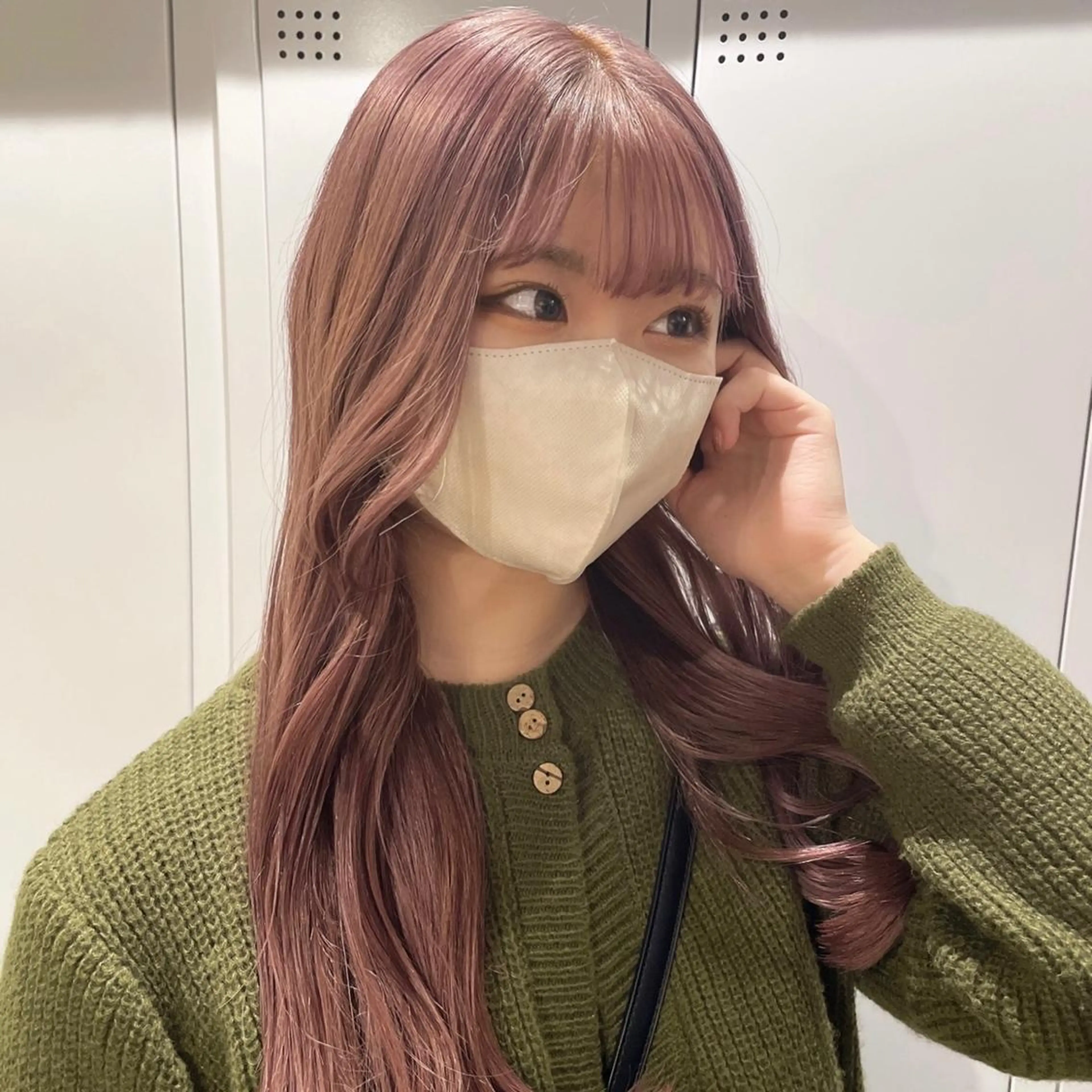 カラー ベージュカラー ピンクカラー ピンクベージュ 石山 洸平のヘアスタイル