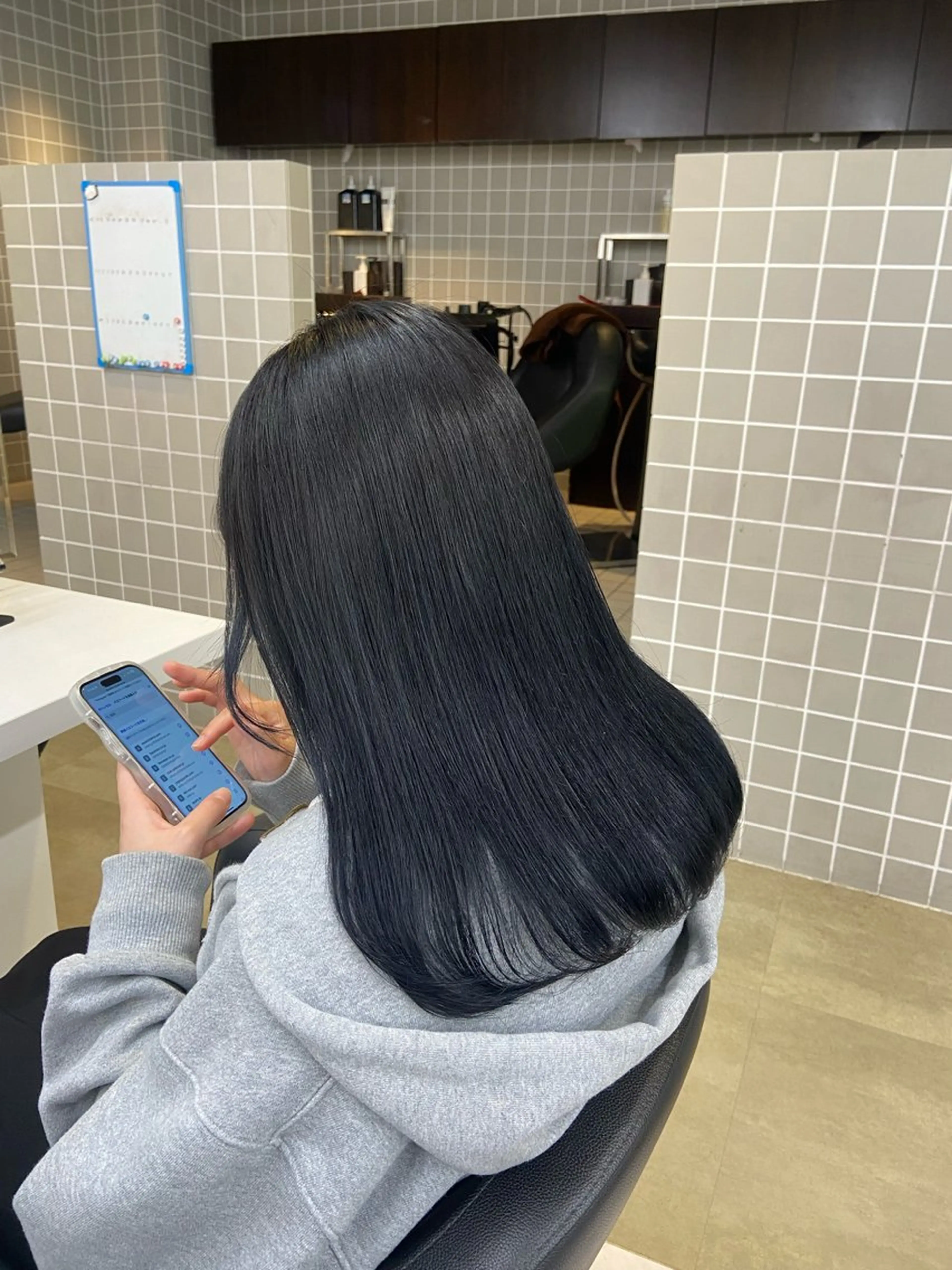 セミロング カラー ヘアアレンジ Over hair_ misakiのヘアスタイル