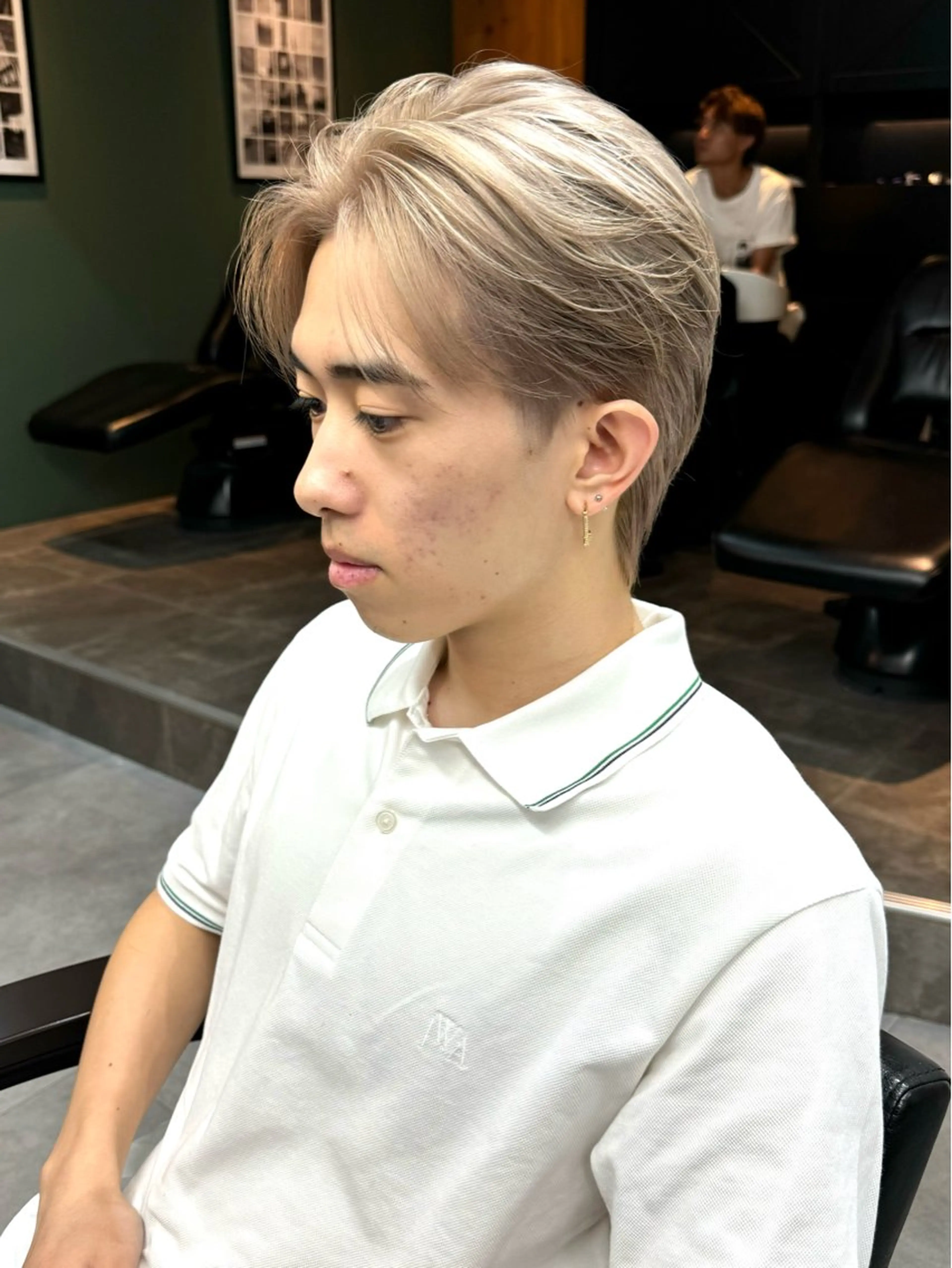 カラー メンズ メンズブリーチ ブリーチ 透明感カラー カット ヘアカラー シャドウパーマ/ 波巻パーマYu-Kiのヘアスタイル