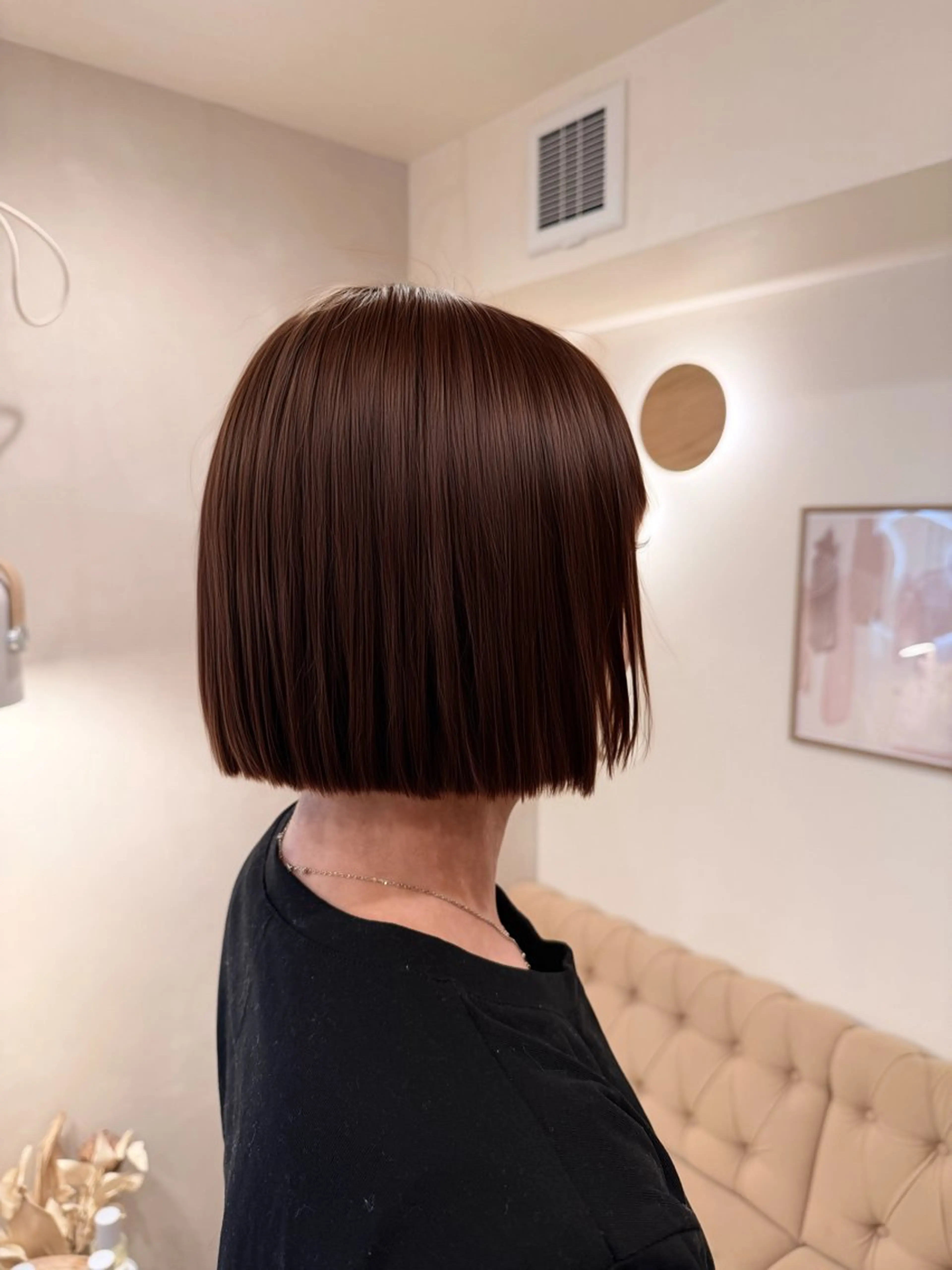 ミディアム 髪質改善 縮毛矯正 カット ヘアカラー 縮毛矯正 草野ゆずき⌇縮毛矯正 ⌇Wカラー⌇レイヤーのヘアスタイル