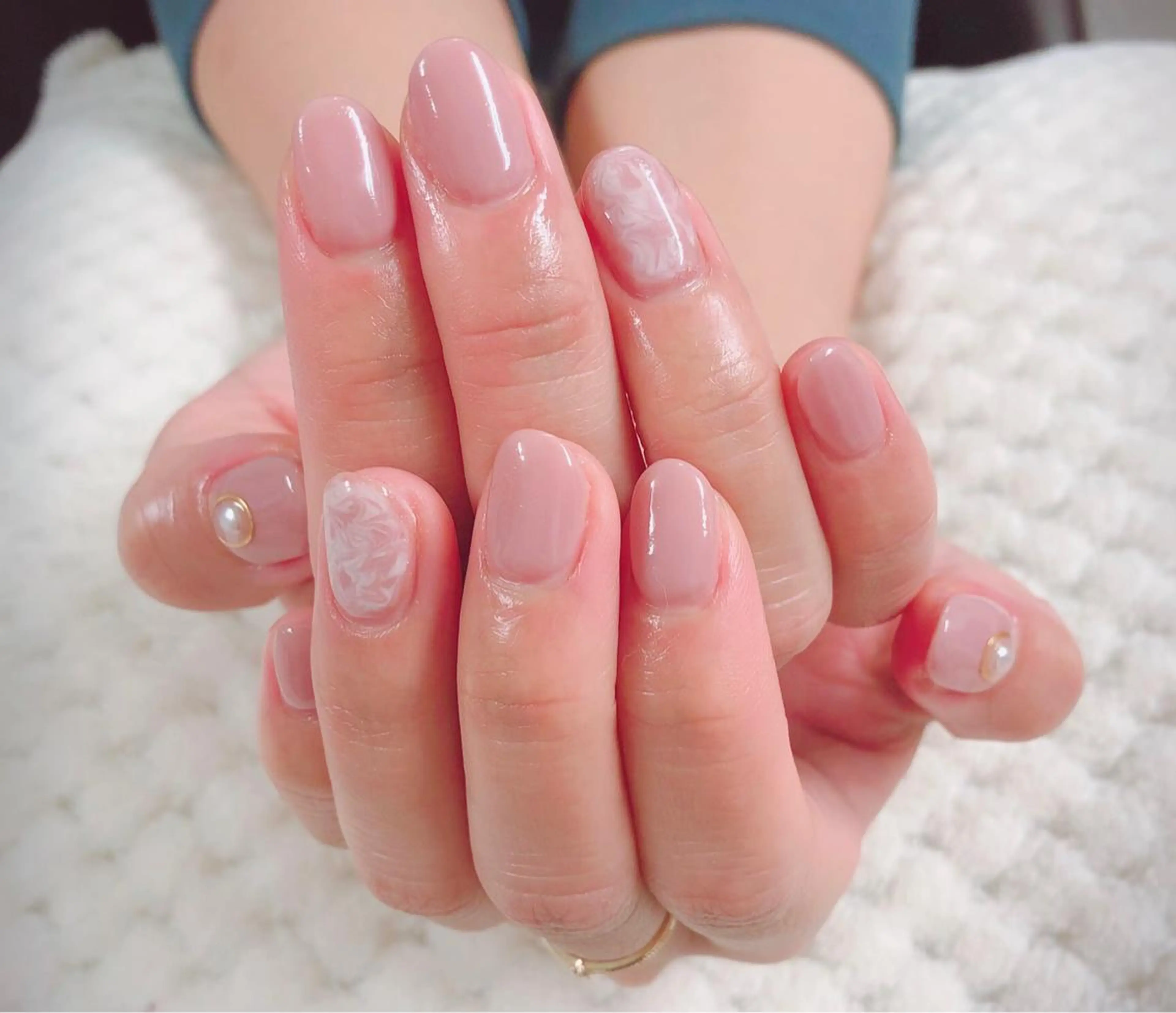 ネイル 大理石ネイル(マーブル) オフィスネイル ono megumiのネイルデザイン