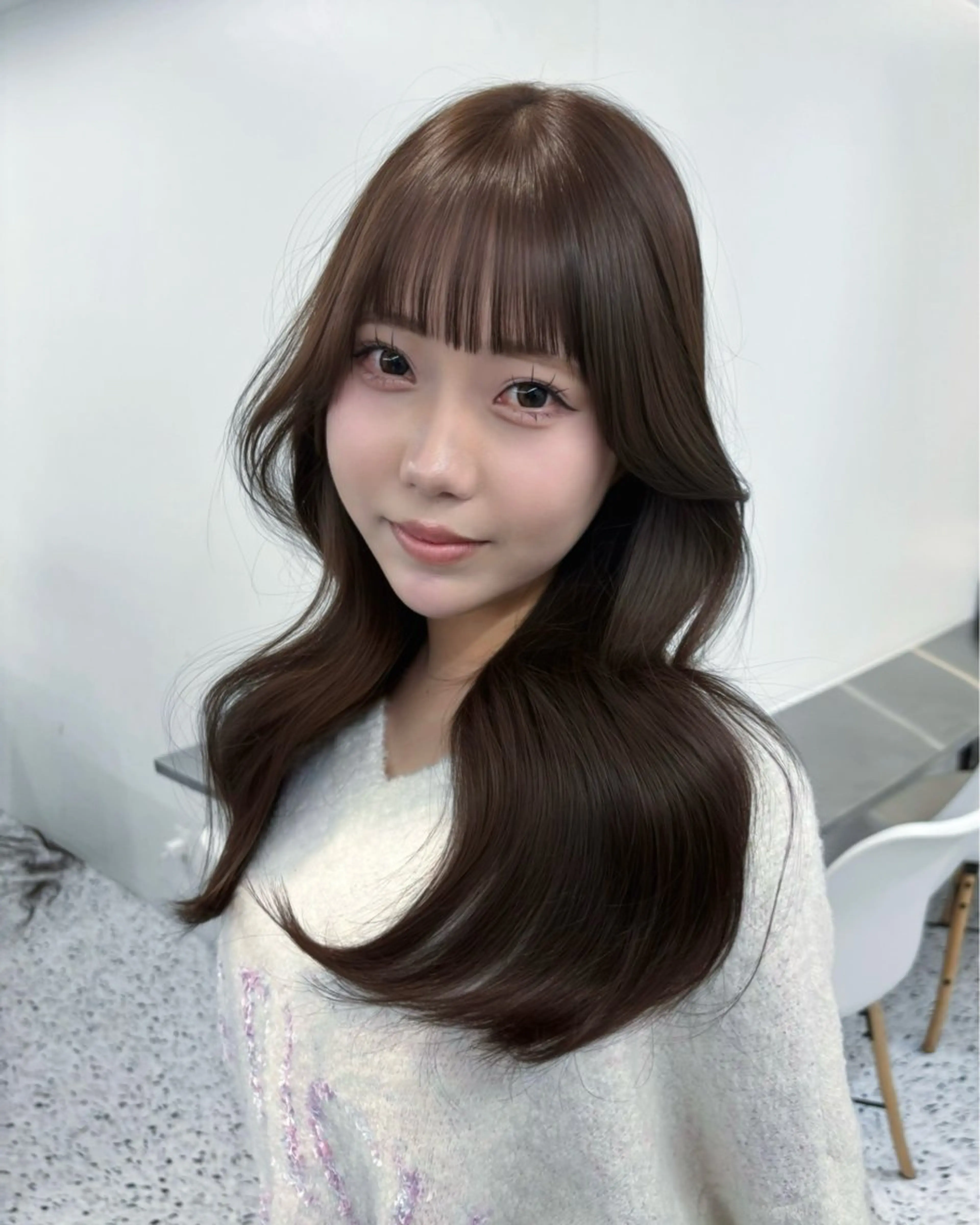 セミロング ワンホンヘア 🩵透明感艶髪 縮毛矯正masa🩵のヘアスタイル