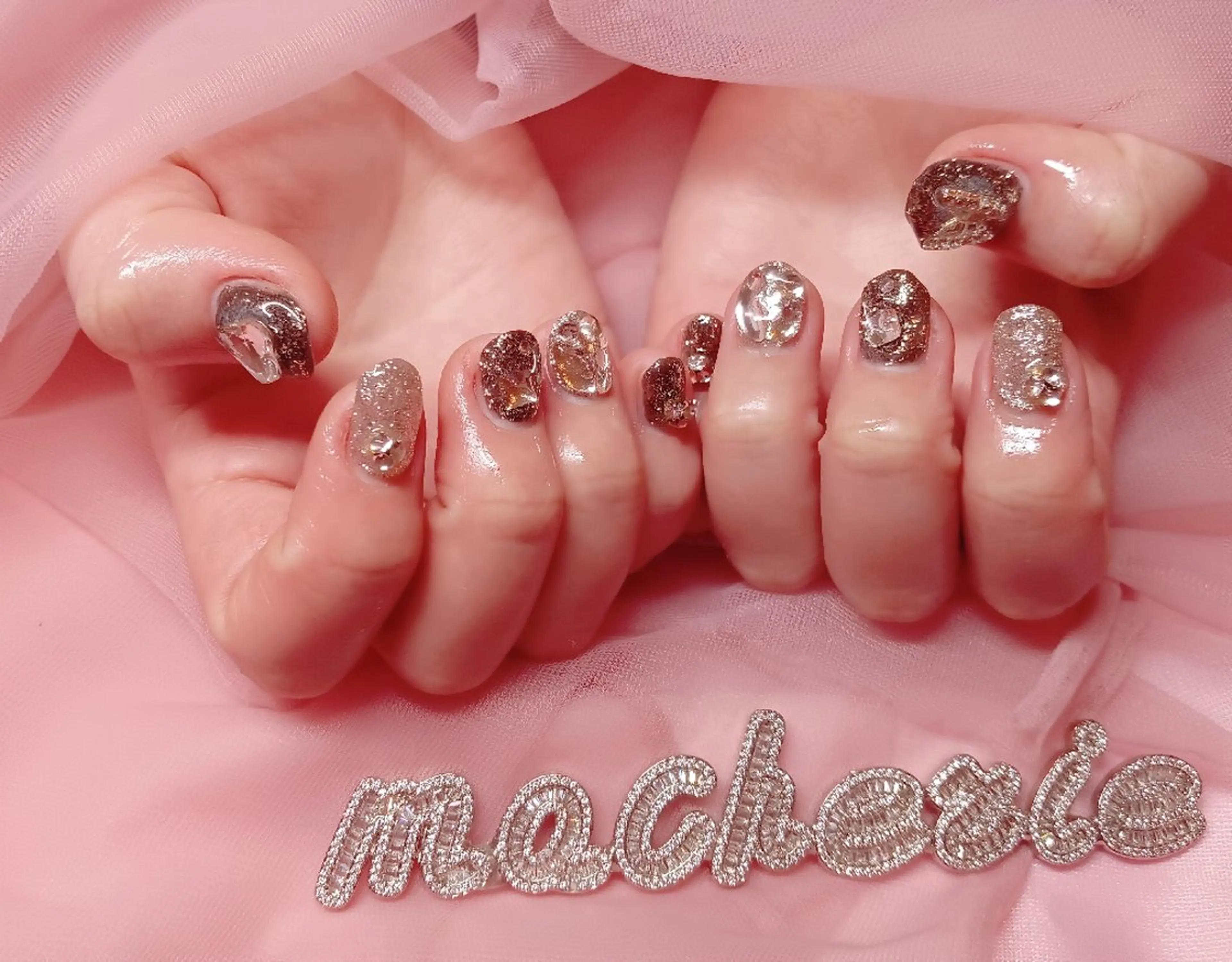 ネイル キラキラネイル ハンドネイル Nail Salon macherieのネイルデザイン