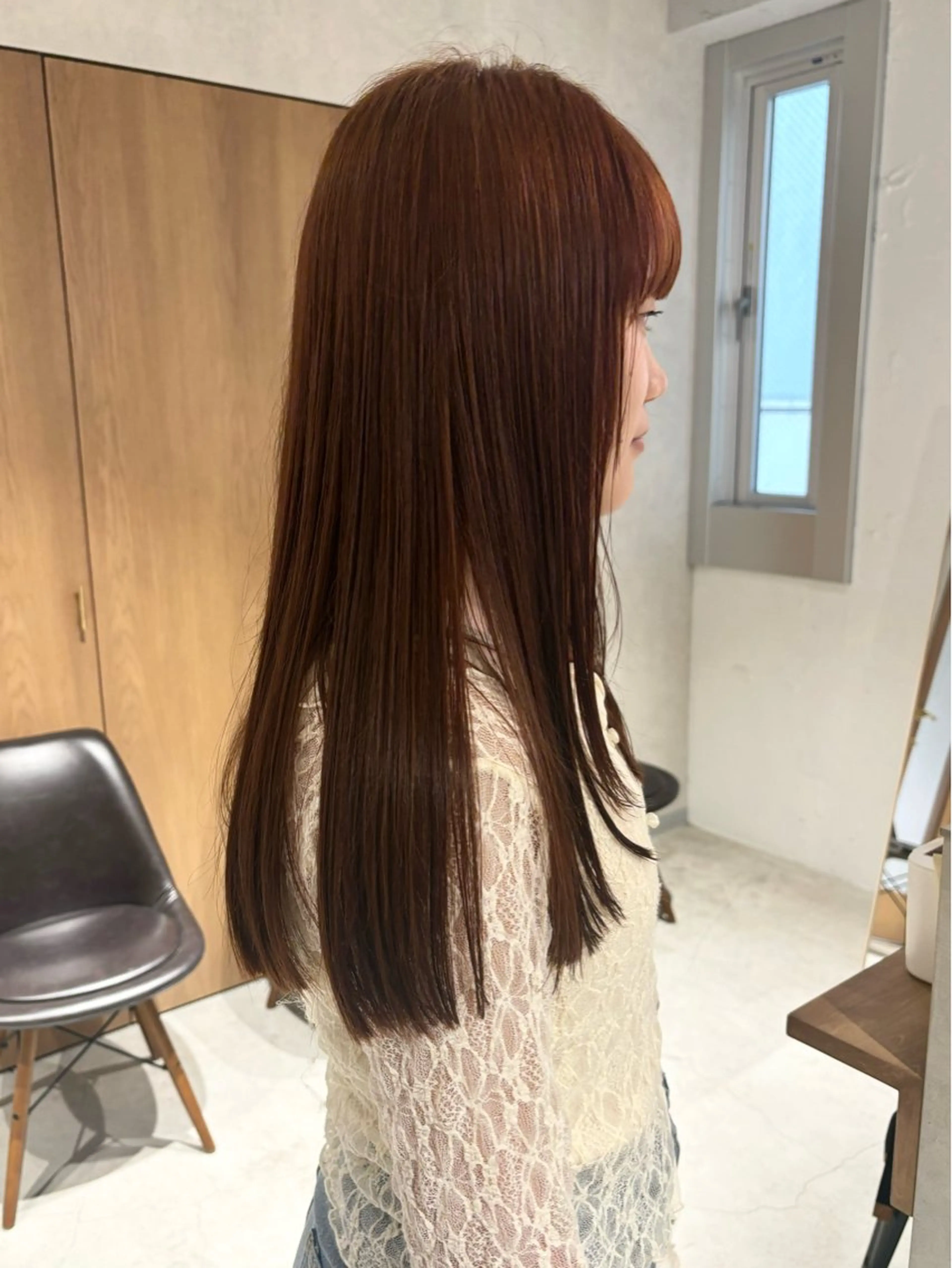 ロング カラー ヘアカラー トリートメント mei｜顔まわり ×透明感カラーのヘアスタイル