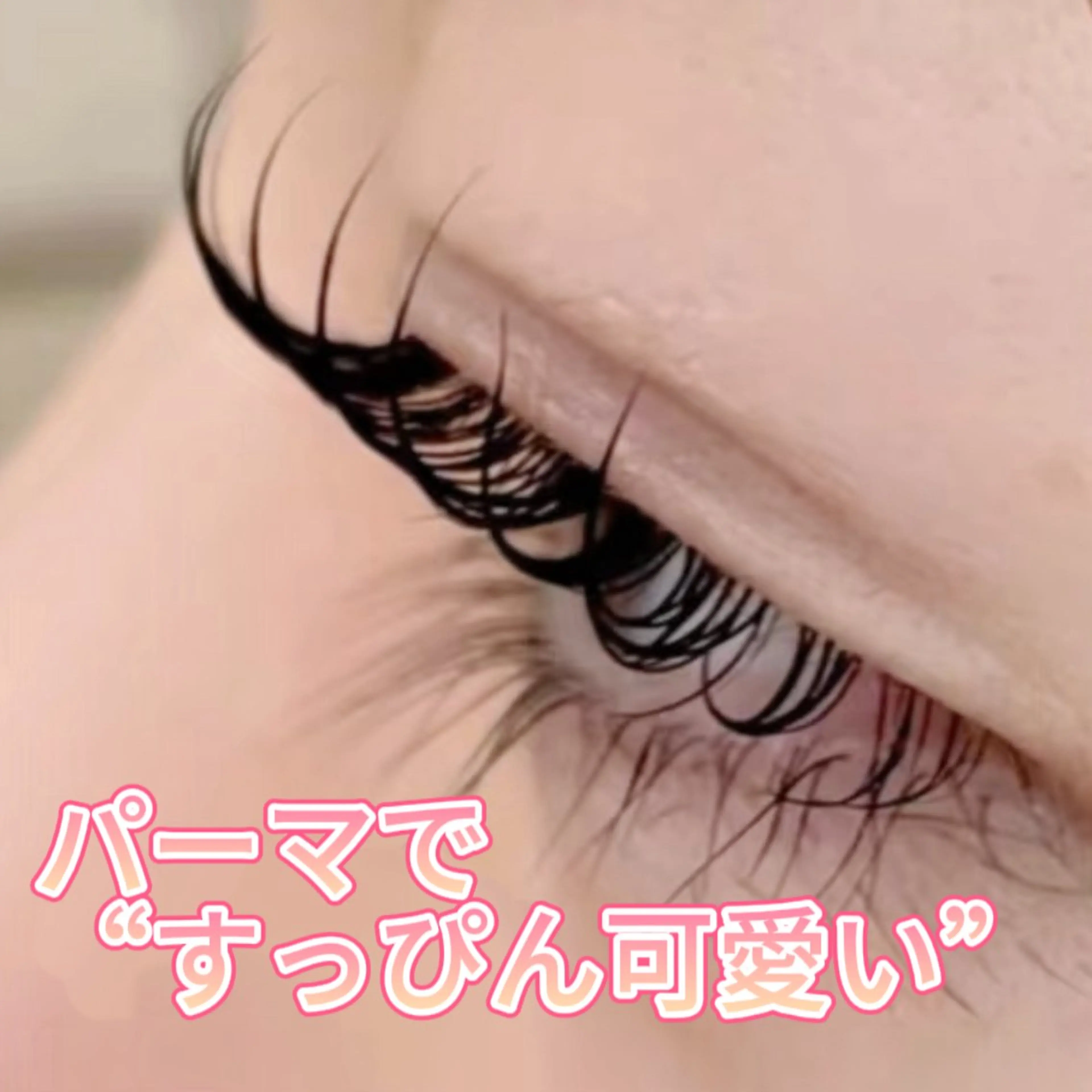 【盛れる束感】韓国風まつげパーマ/🖤ブラックティント➕550円の写真