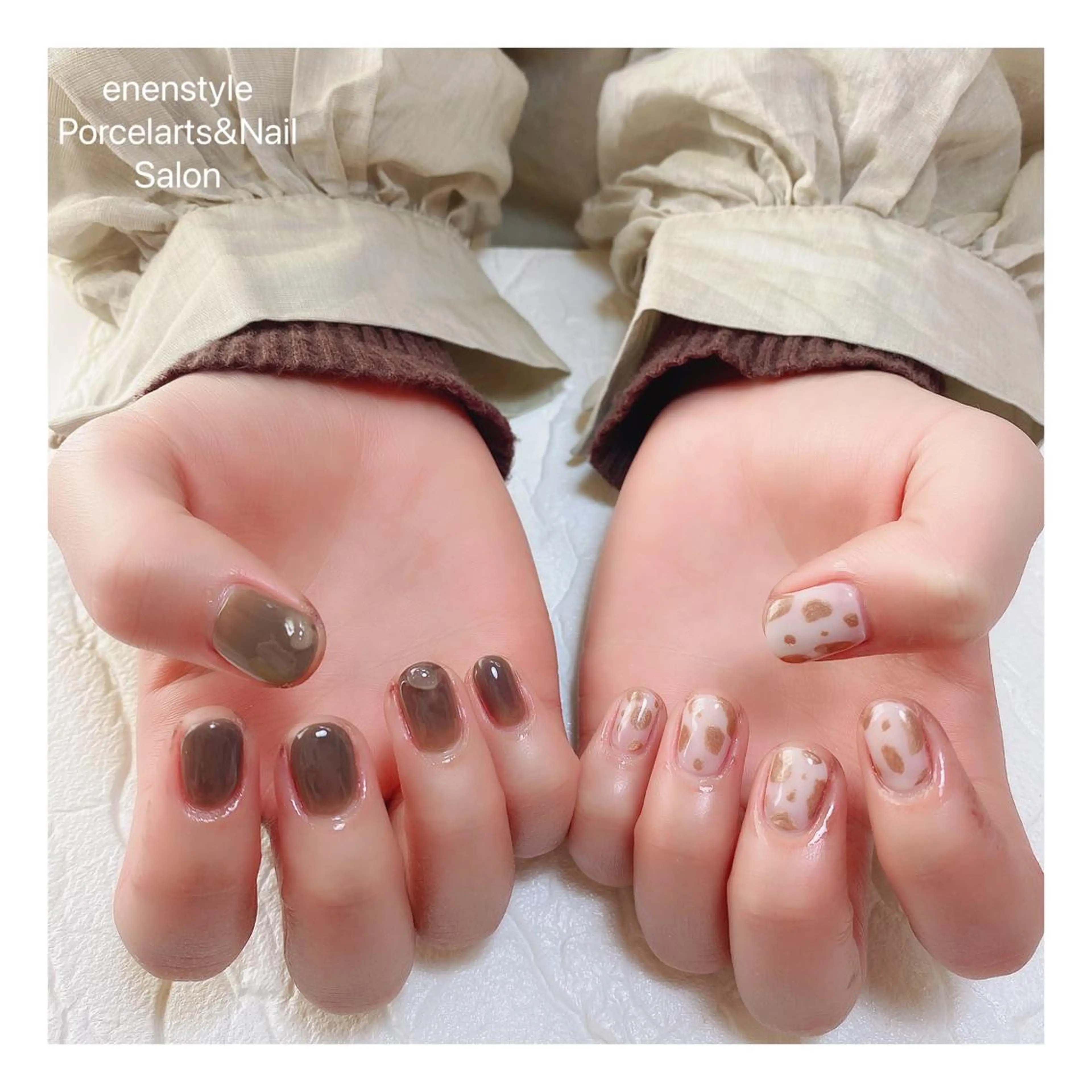 ショート ネイル ハンドネイル 👑enen style👑のネイルデザイン