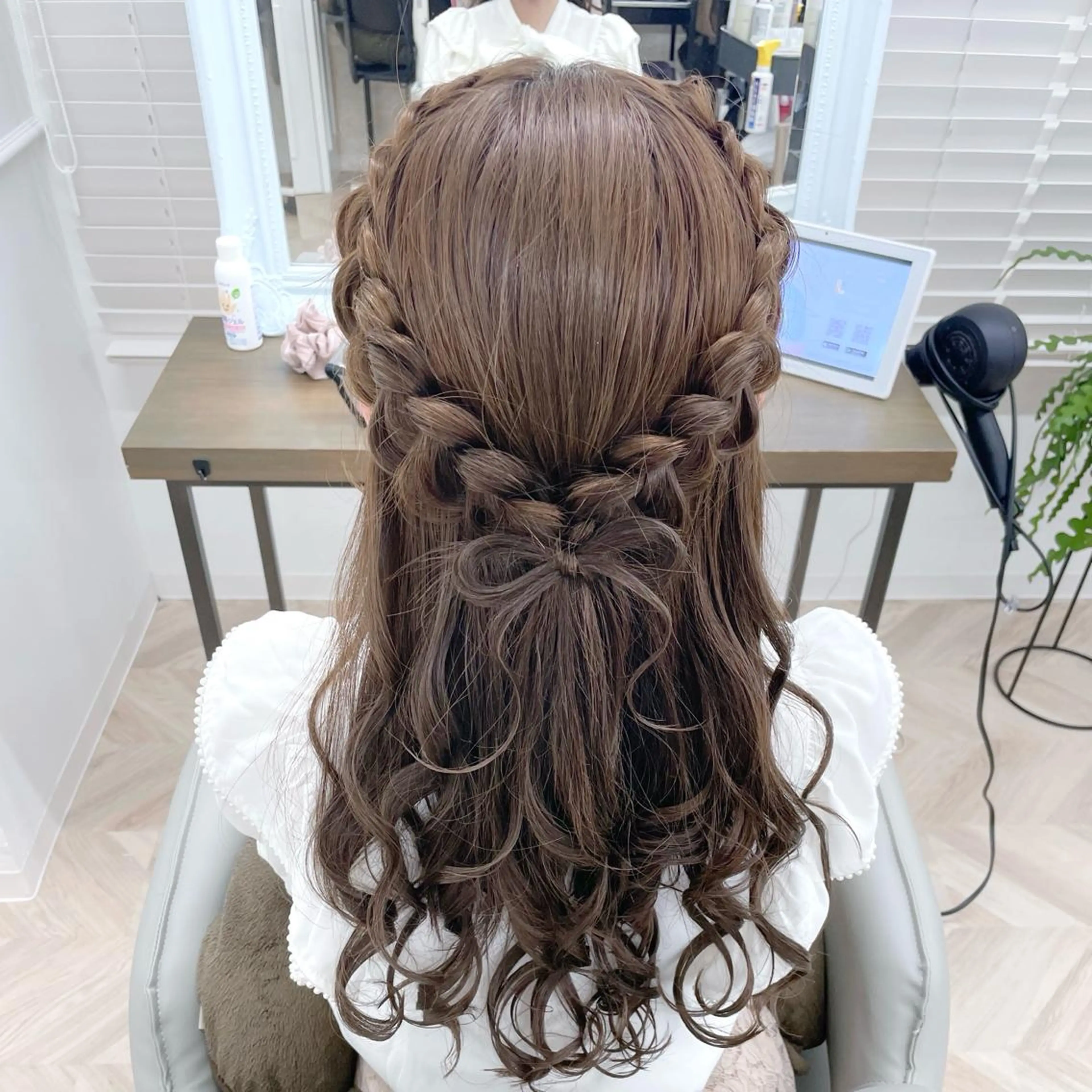 ロング カラー ヘアアレンジ ハーフアップ 💖透明感カラー💖 mayukoのヘアスタイル