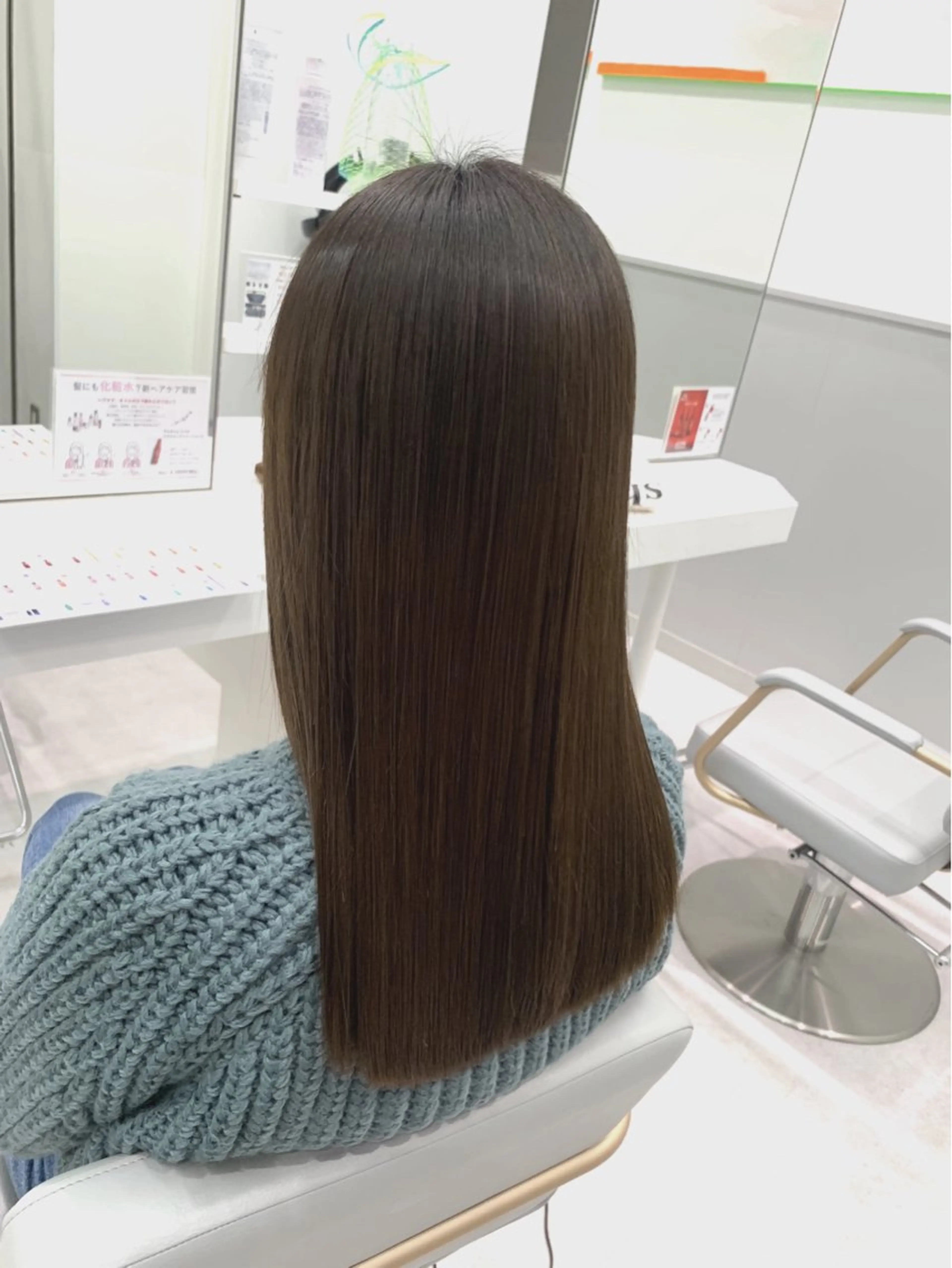 ロング パーマ ブリーチでもできる 縮毛矯正相原慎🌈のヘアスタイル