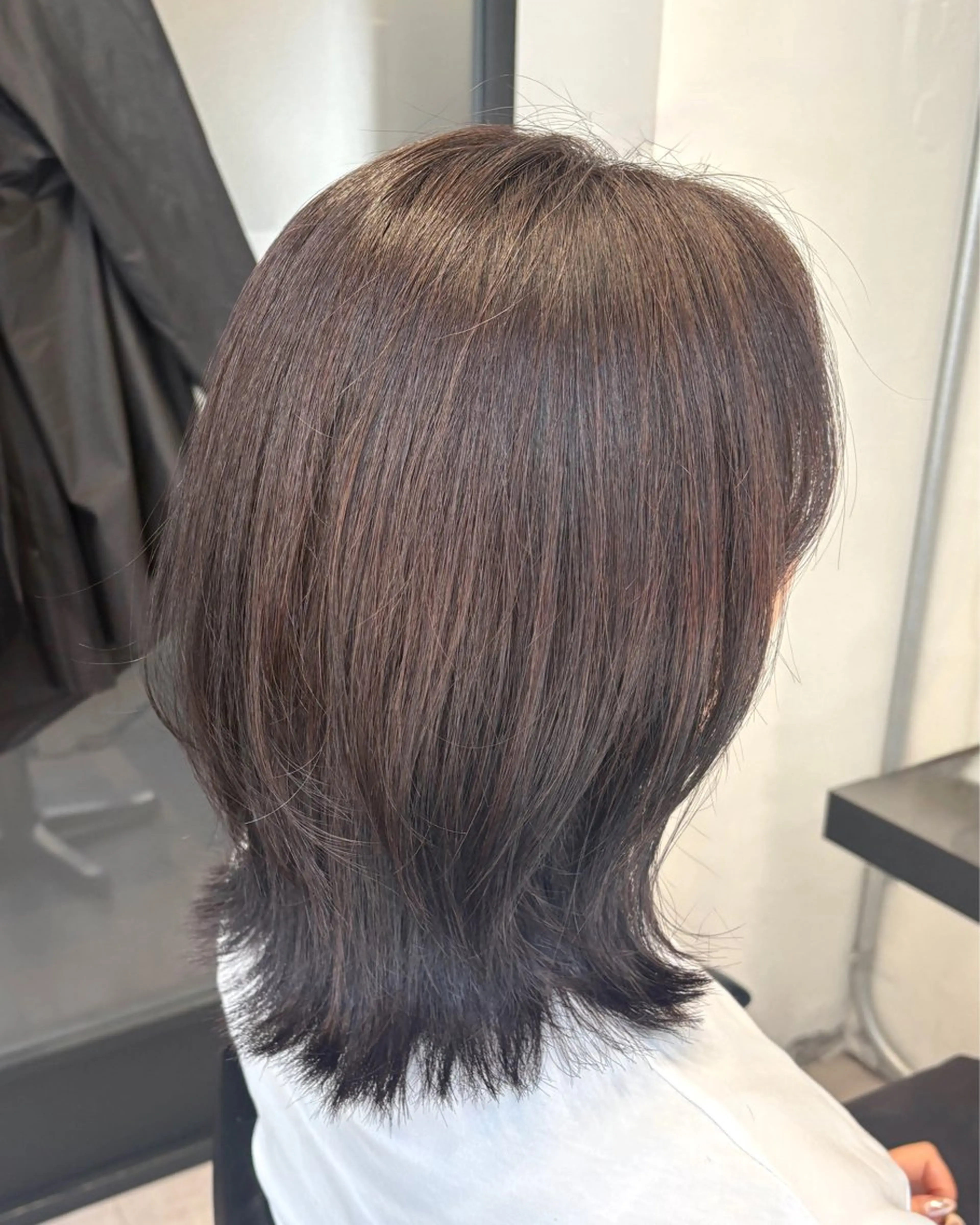 ミディアム カラー ハイライトカラー ハイライト ヘアカラー トリートメント DX SHARE SALON所属・matka白髪ぼかし 大人ヘア/KEIKOのヘアスタイル