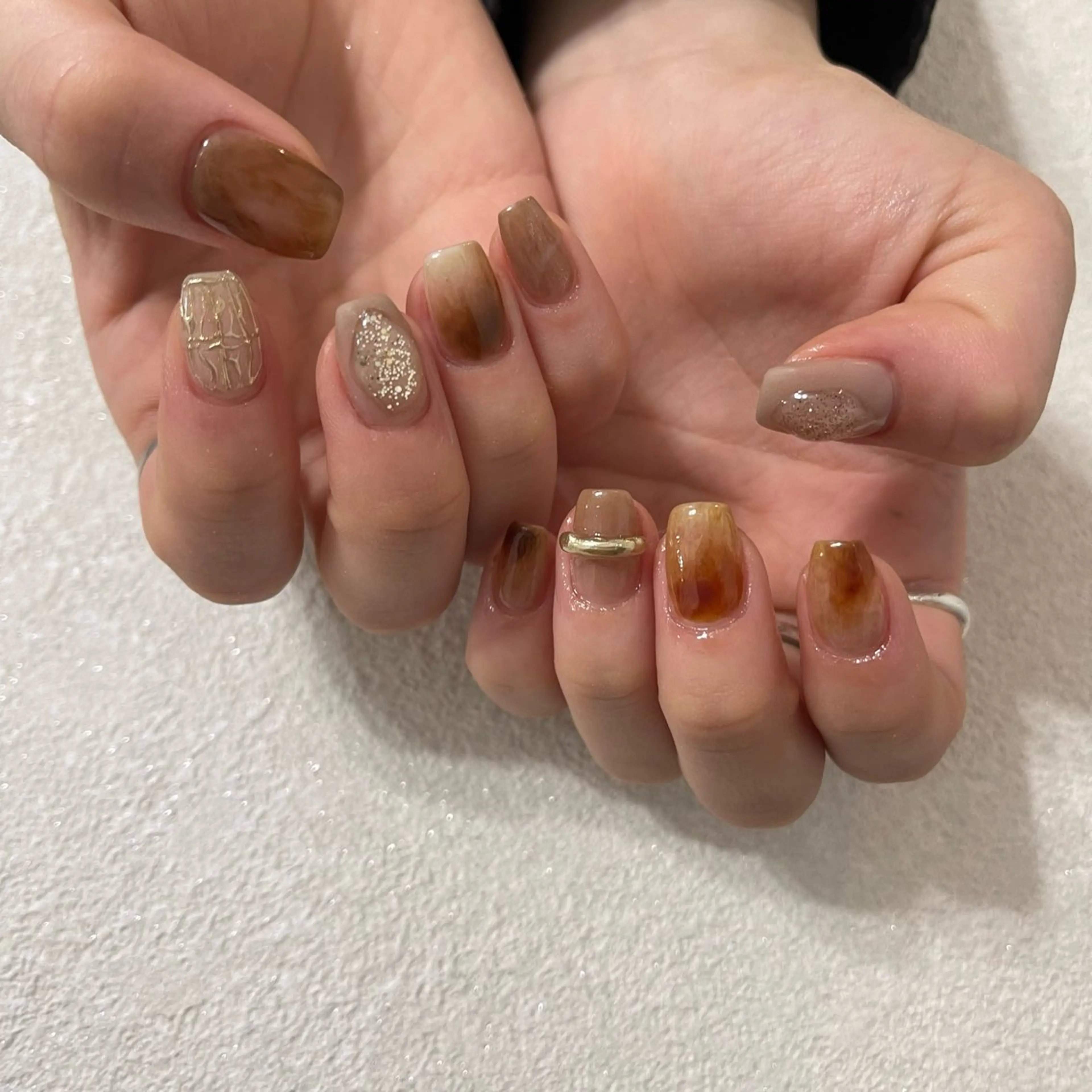 ネイル ブラウン salon Ténonのネイルデザイン