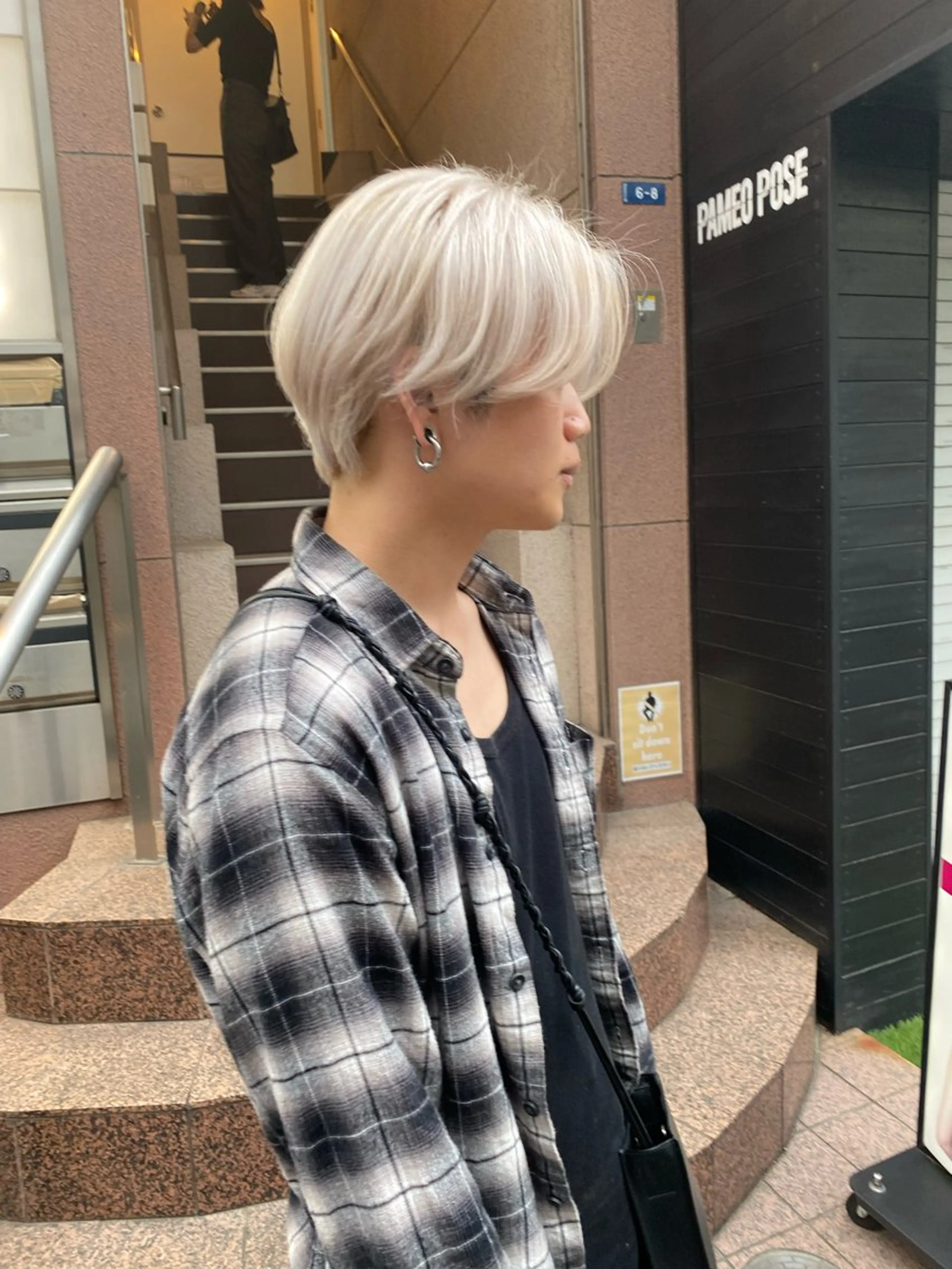 ミディアム メンズ カット iga/渋谷個室🍀 艶髪カラー✨のヘアスタイル