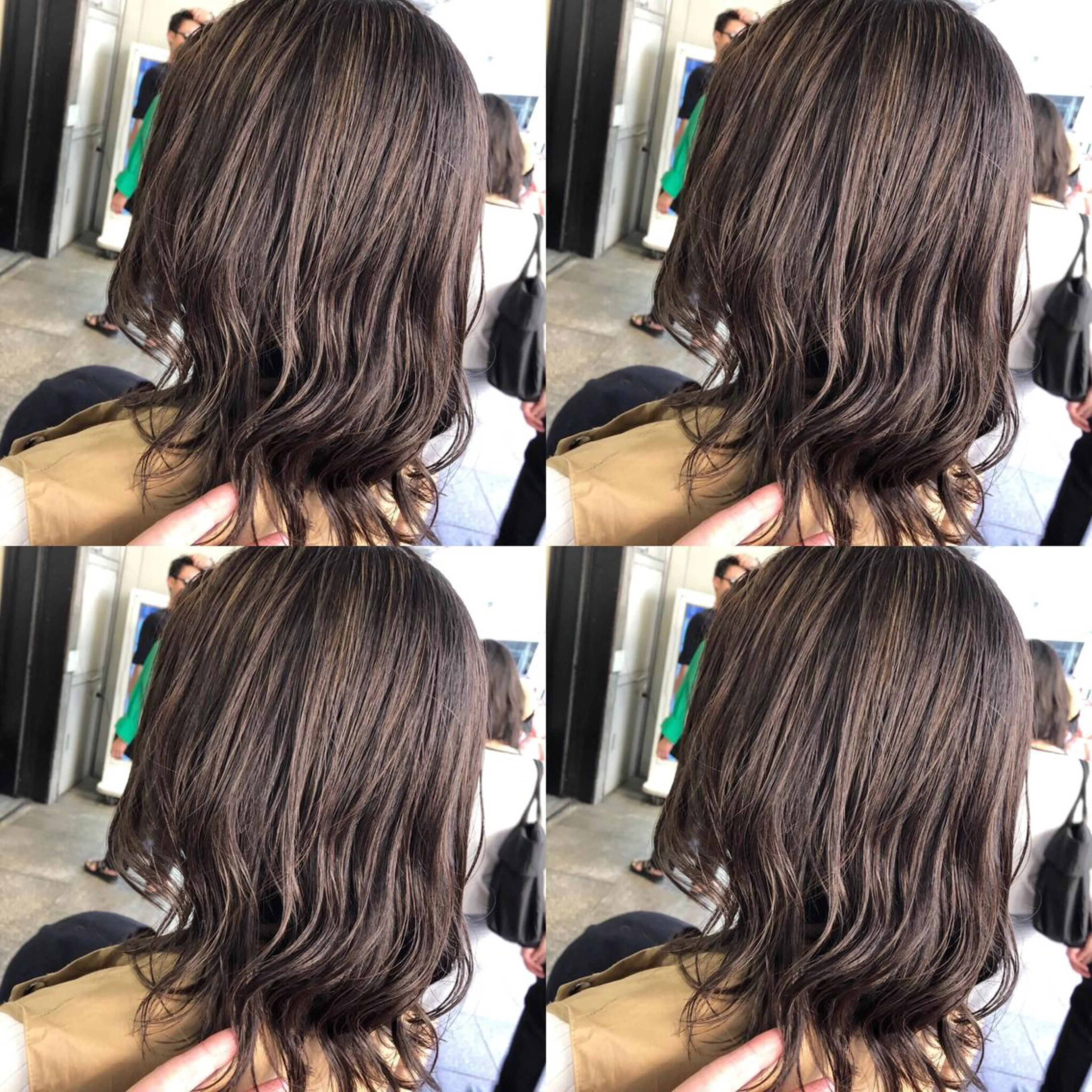 ミディアム カラー アッシュ ハイライトカラー ラベンダーカラー ラベンダーアッシュ ハイライト JILBLAN京都 ショート/ハイライトのヘアスタイル