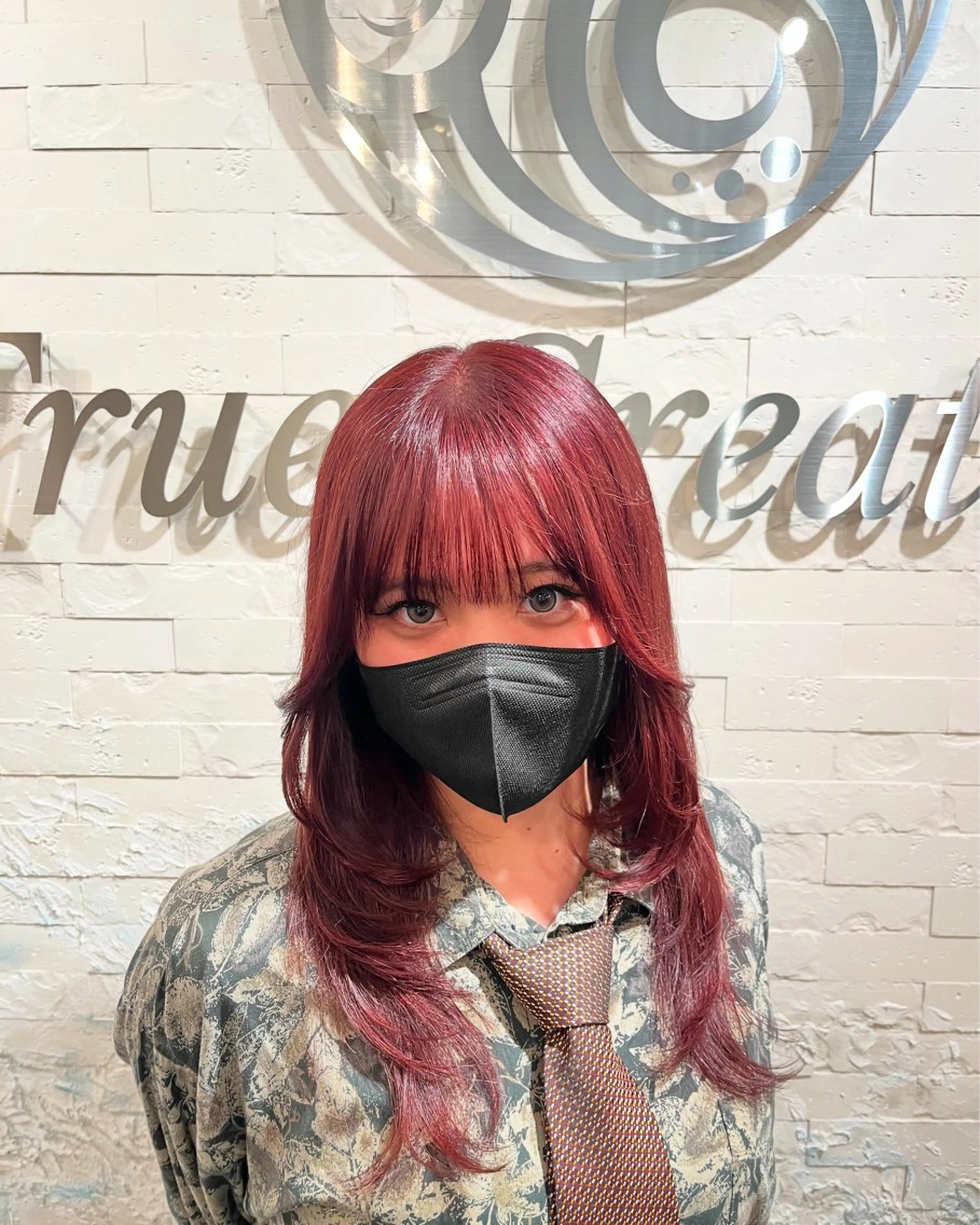 セミロング カラー ヘアアレンジ ブリーチ ダブルカラー ブリーチなしカラー 顔周りカット レイヤーカット ✨透明感／艶／ レイヤー／相原楓🍁のヘアスタイル