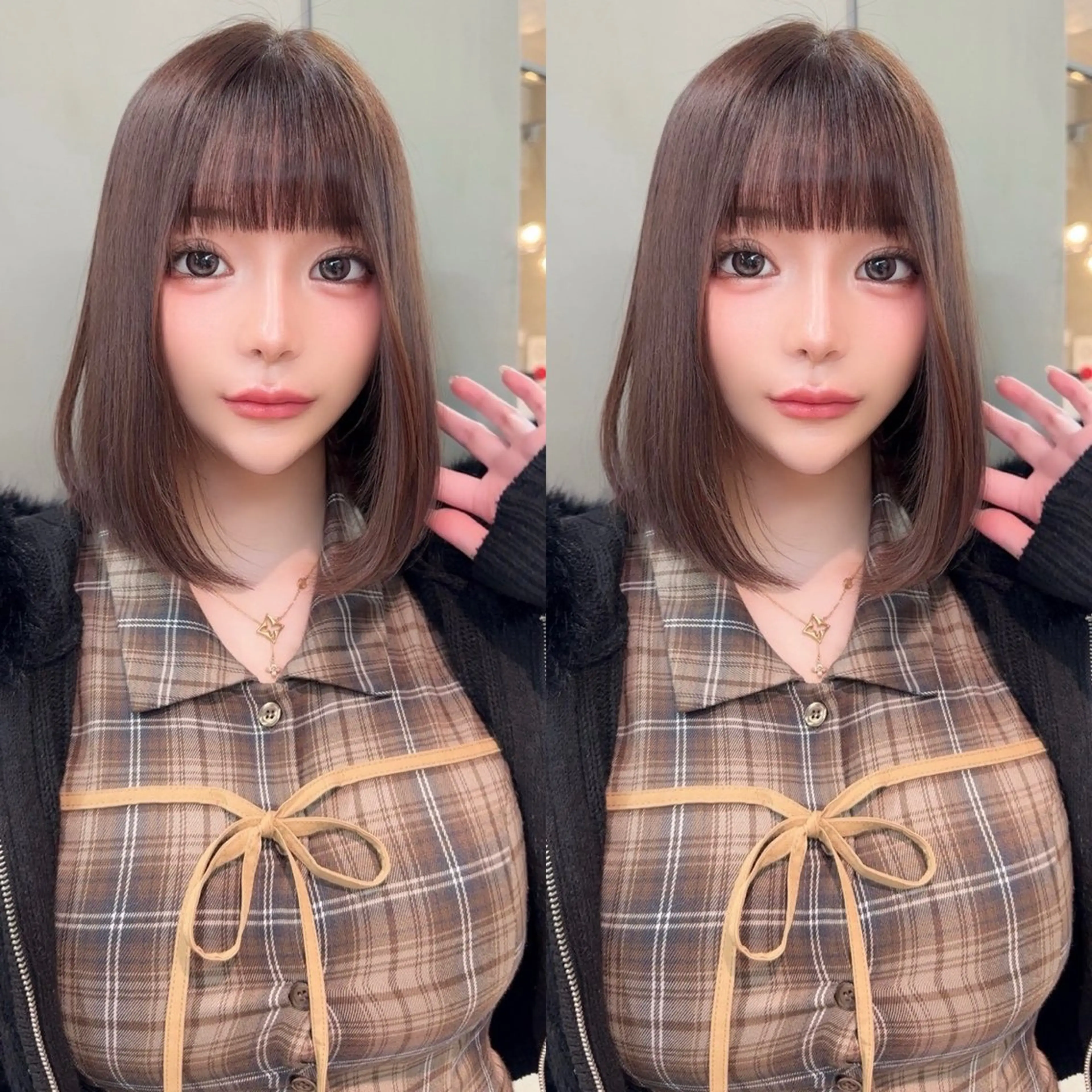 ミディアム カラー カット ヘアカラー 縮毛矯正 トリートメント ✨髪質改善特化✨副 店長椎葉信乃介のヘアスタイル