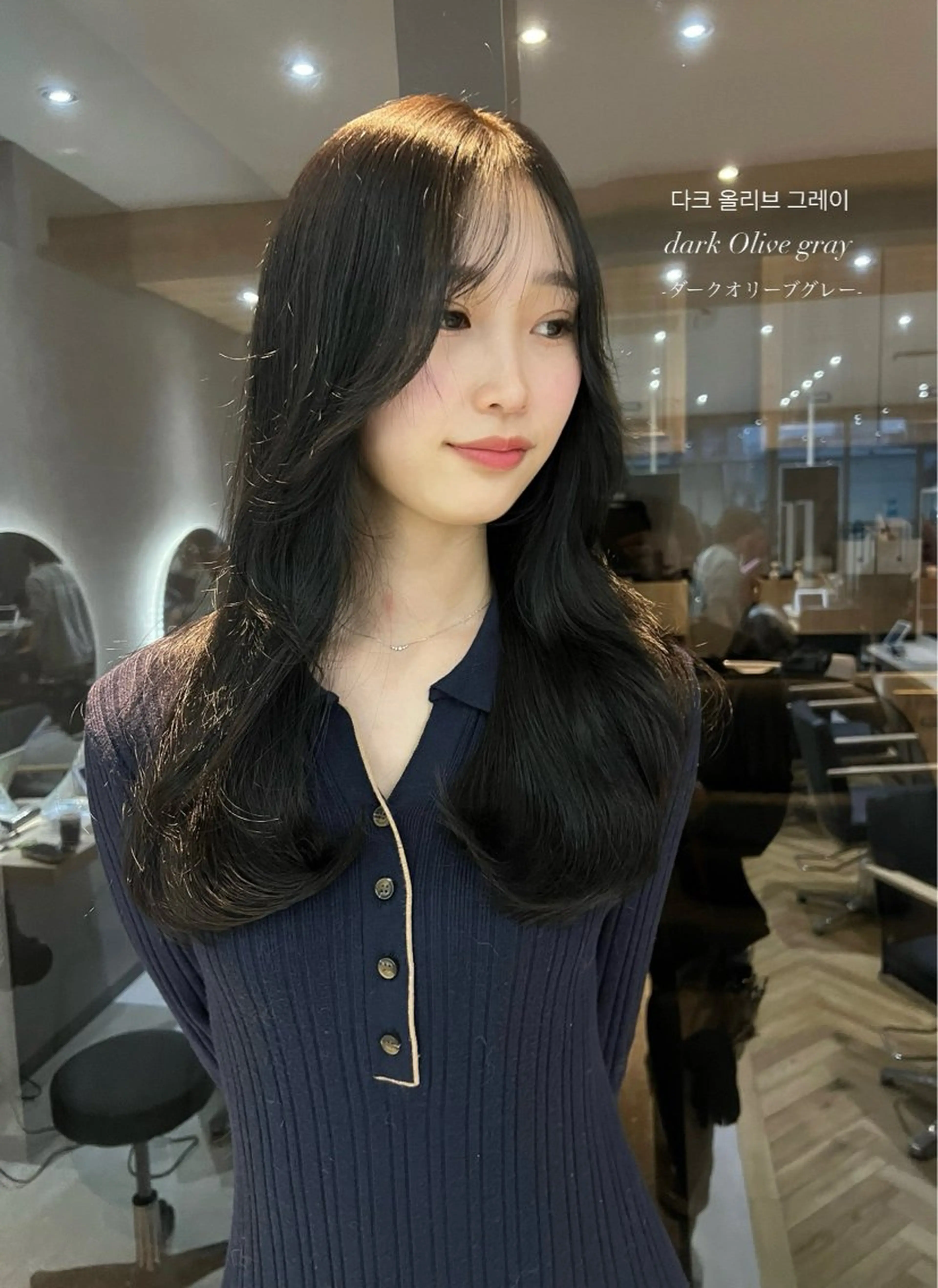 ロング カラー ミストバング ブリーチ  フェイスフレーミング グレージュ インナーカラー ヘアカラー トリートメント 韓国🇰🇷レイヤー 映える顔周り🩷のヘアスタイル