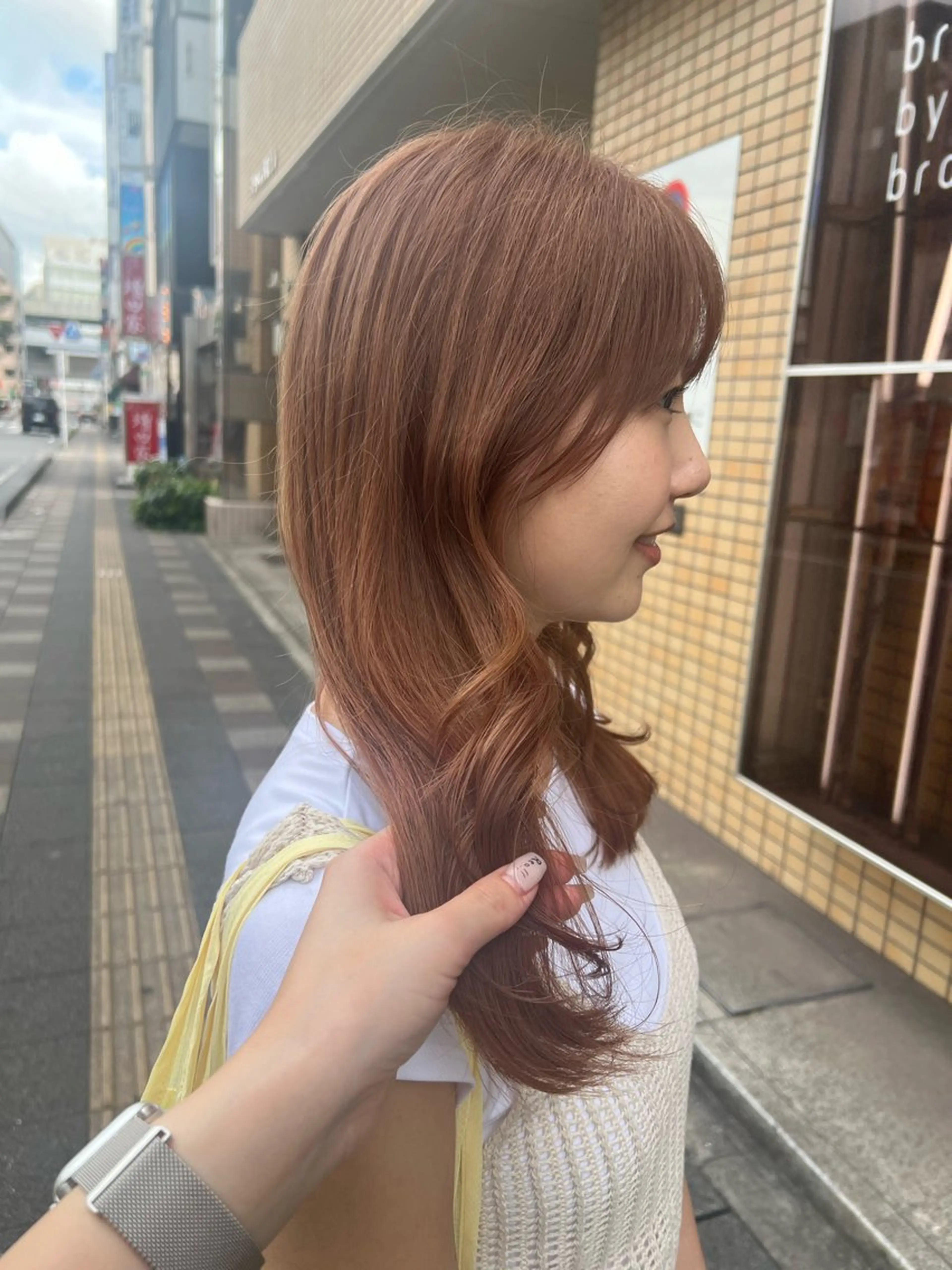 セミロング カラー yuuna. 🪽のヘアスタイル