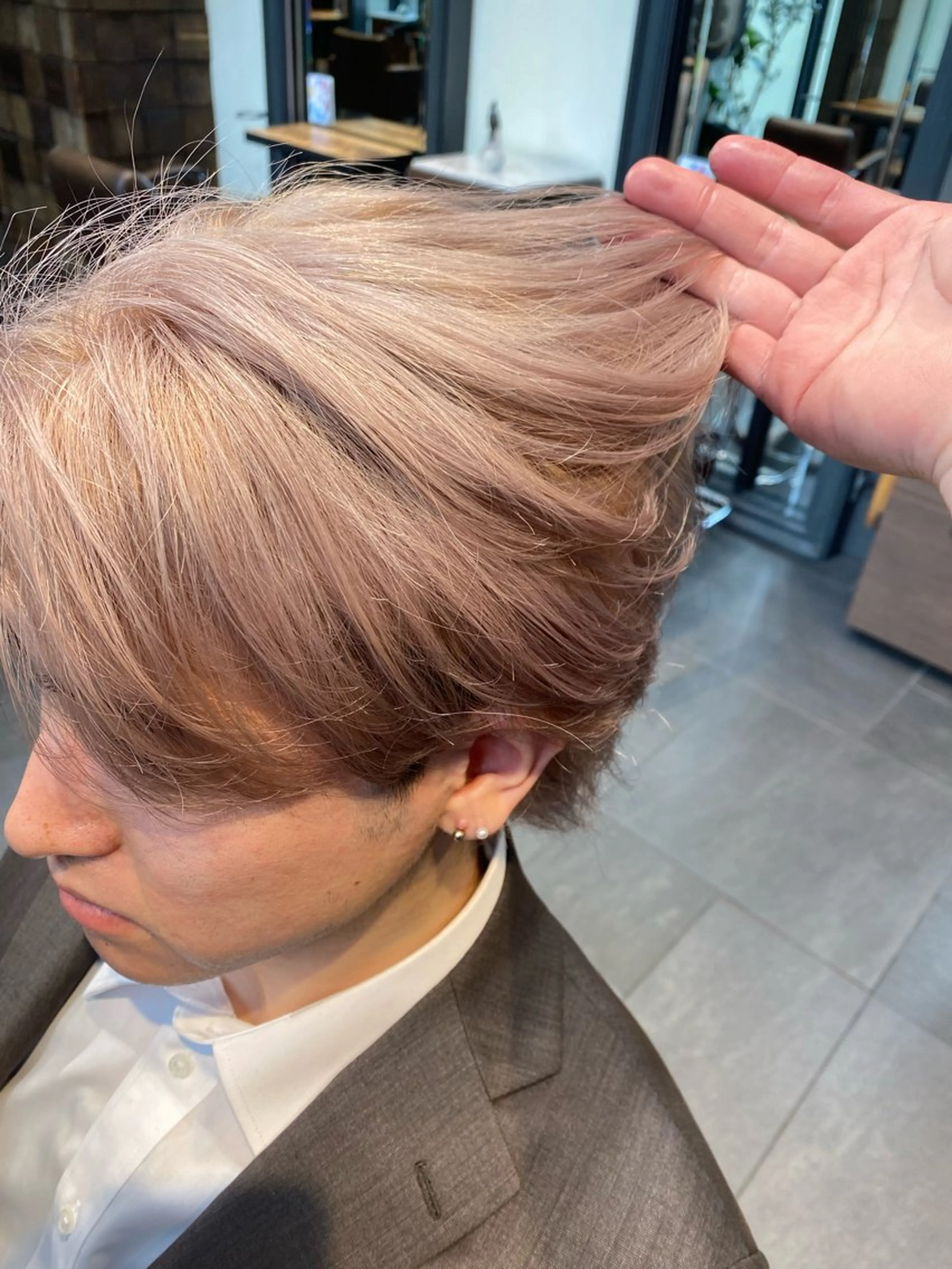 カラー ダブルカラー ピンクカラー 韓国ヘア/ハイトーン /髪質改善/ウチダのヘアスタイル