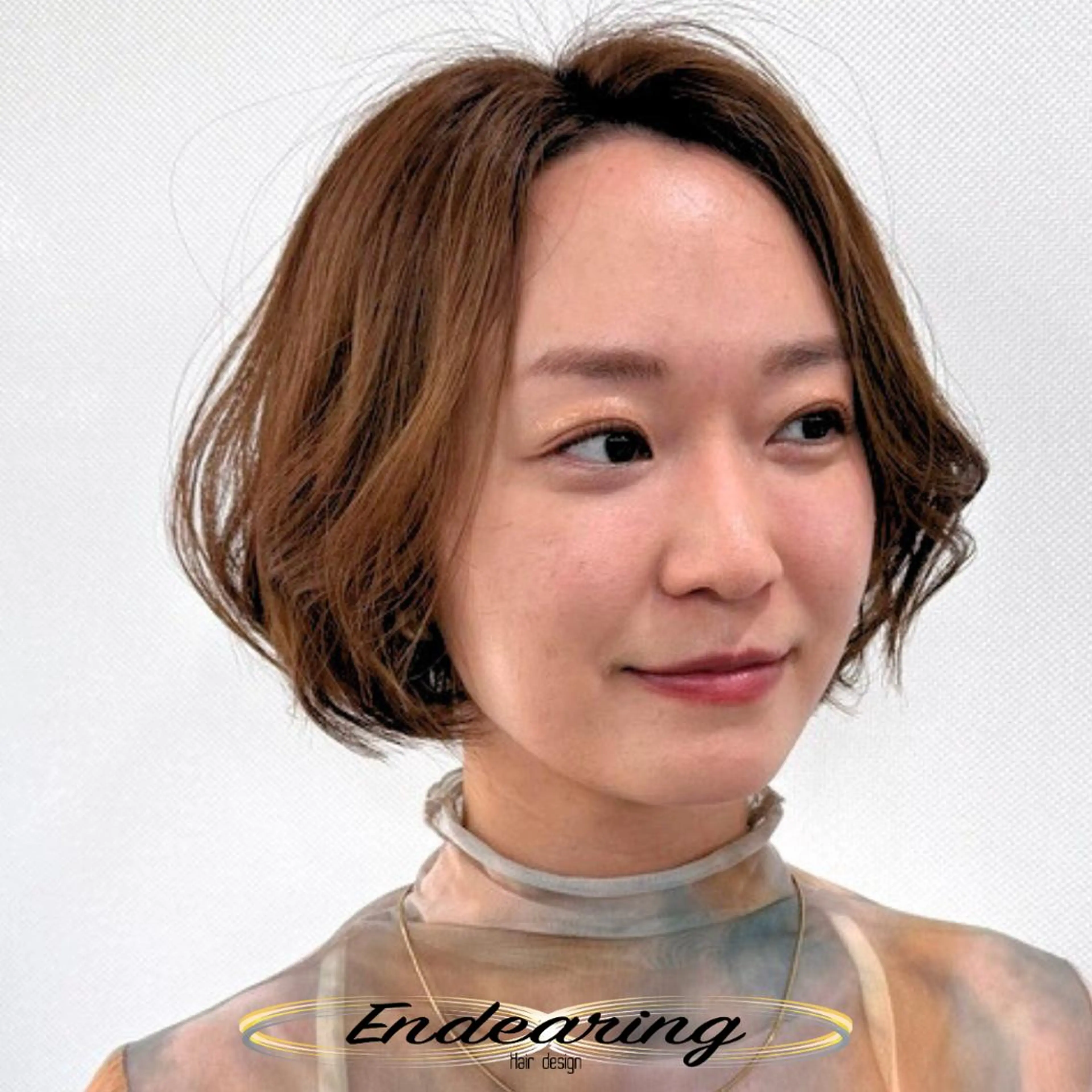 カラー ショートボブ 透明感カラー ボブ カット ヘアカラー Endearing 銀座/レイヤーカットのヘアスタイル