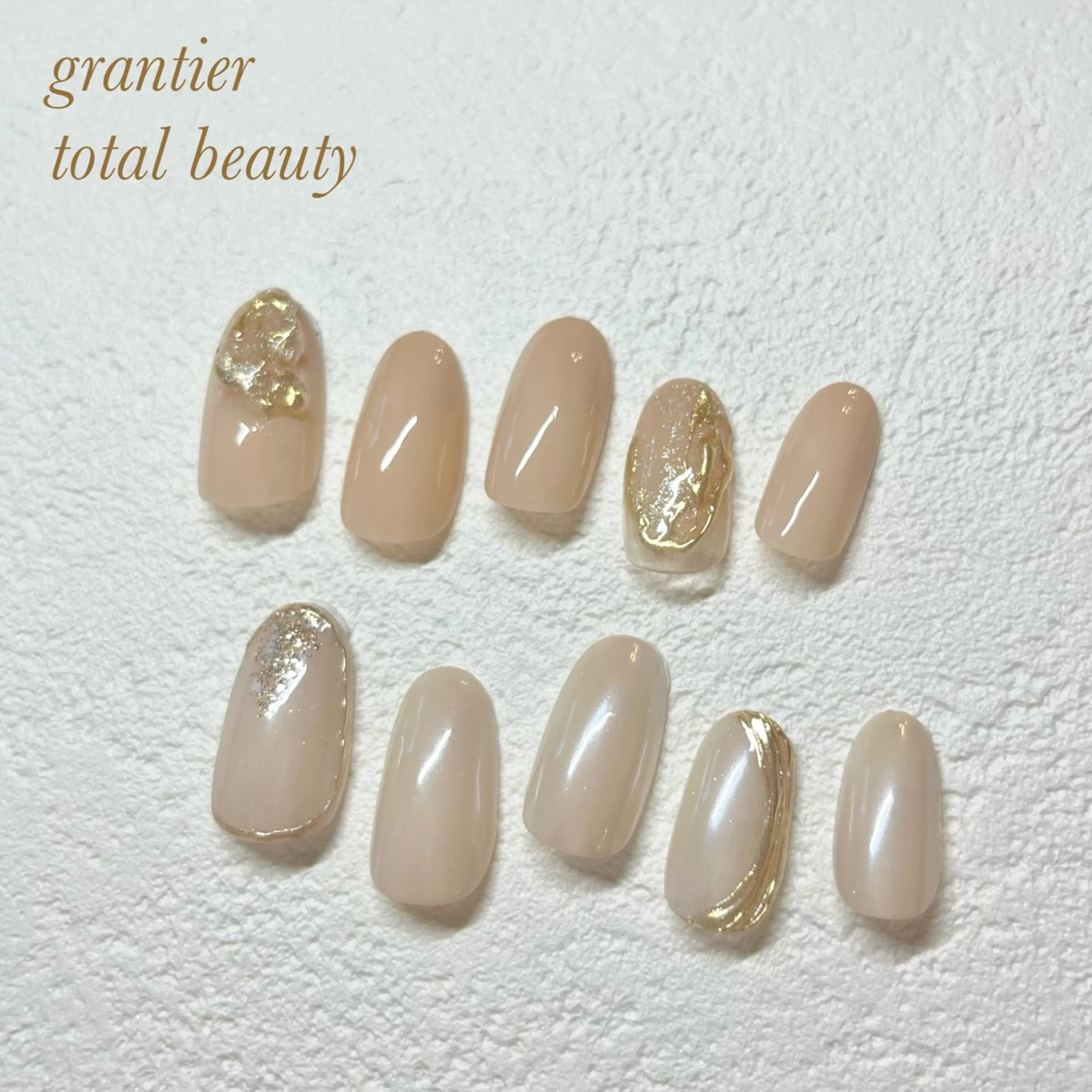 ネイル ミラーネイル シンプルネイル ハンドネイル grantier beautyのネイルデザイン