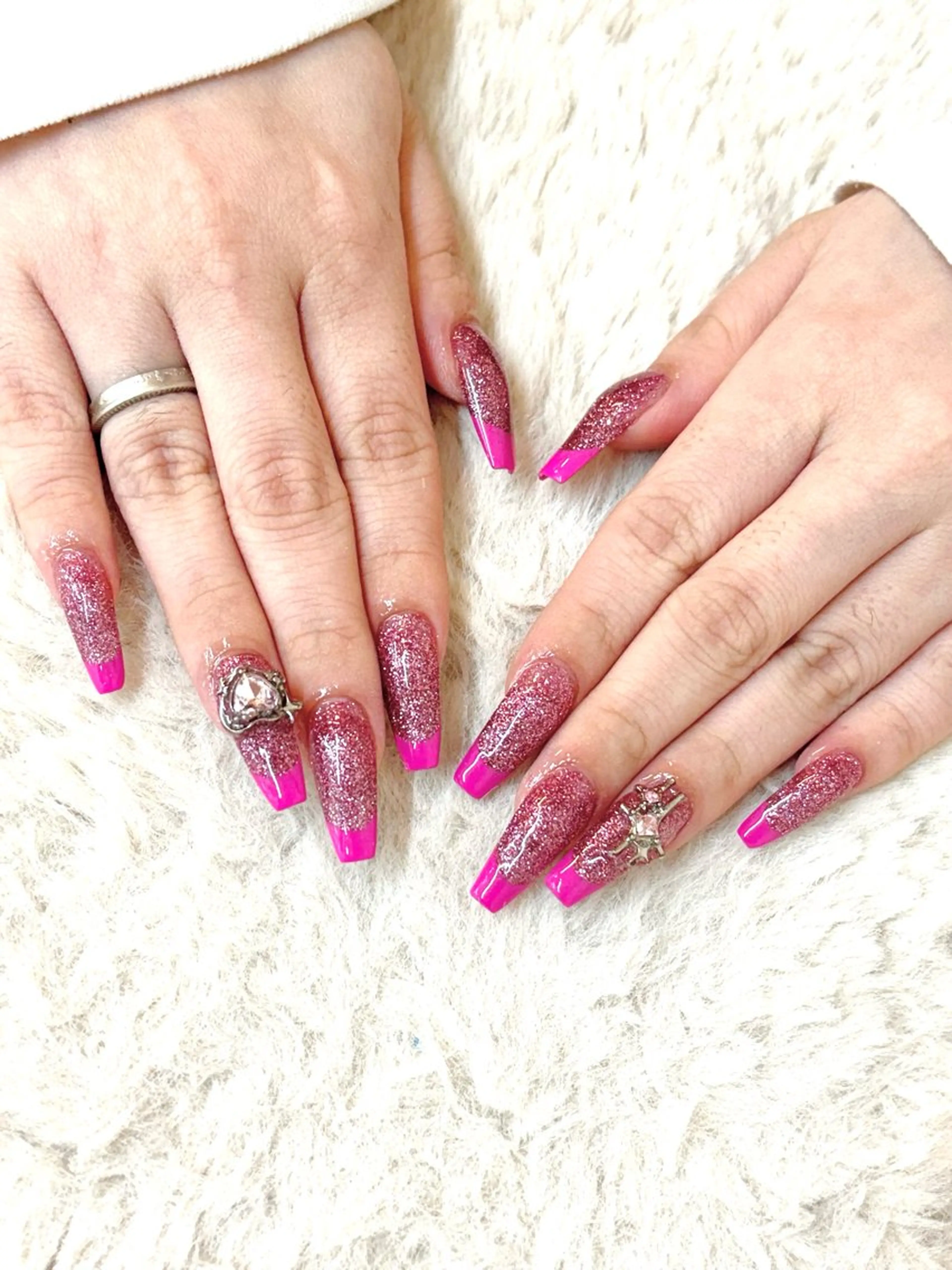 ネイル フレンチネイル ピンク スカルプネイル ハンドネイル Chipie_ ayanoのネイルデザイン