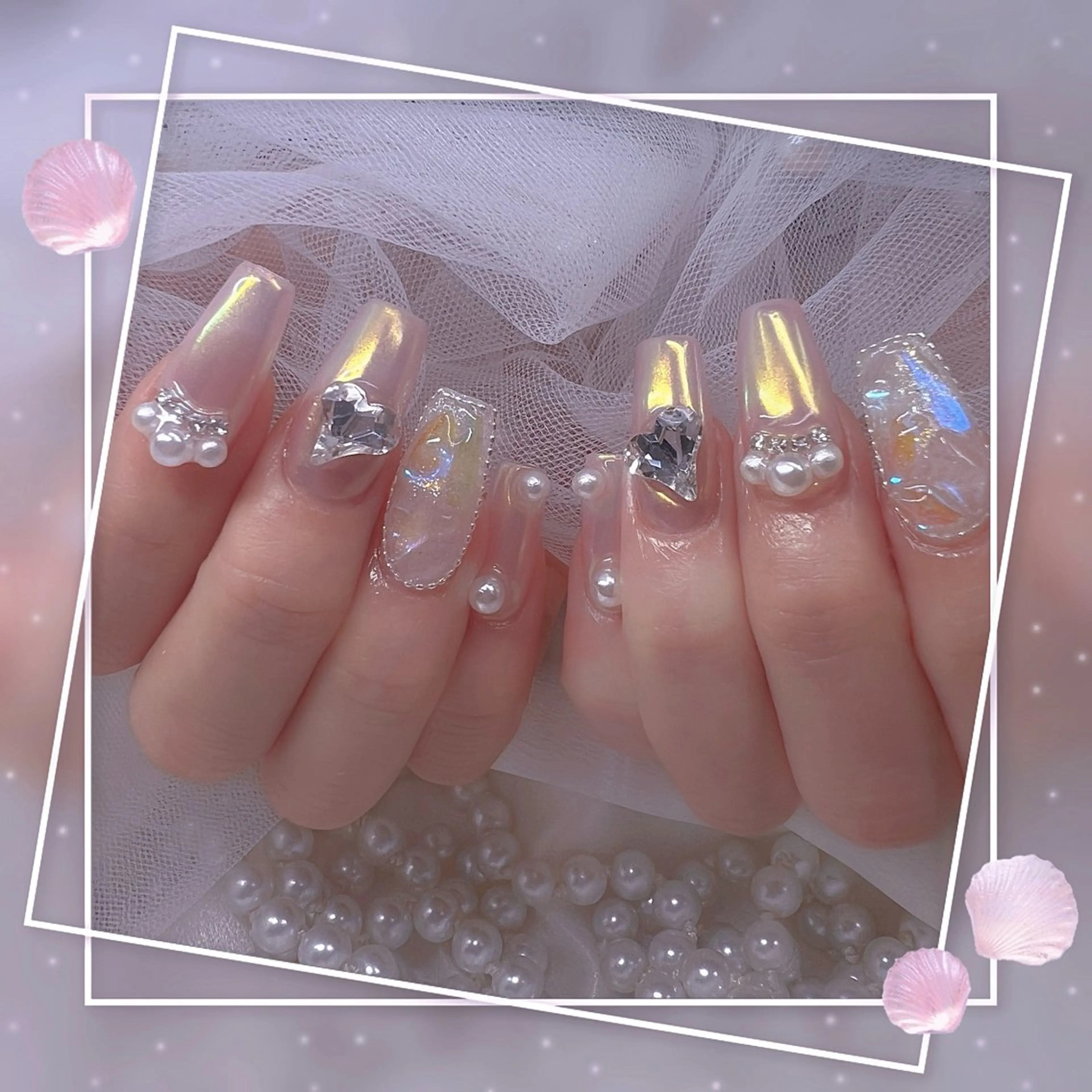 ネイル チークネイル ガーリー グラデーション マグネットネイル ピンク Chill Nailsalonのネイルデザイン