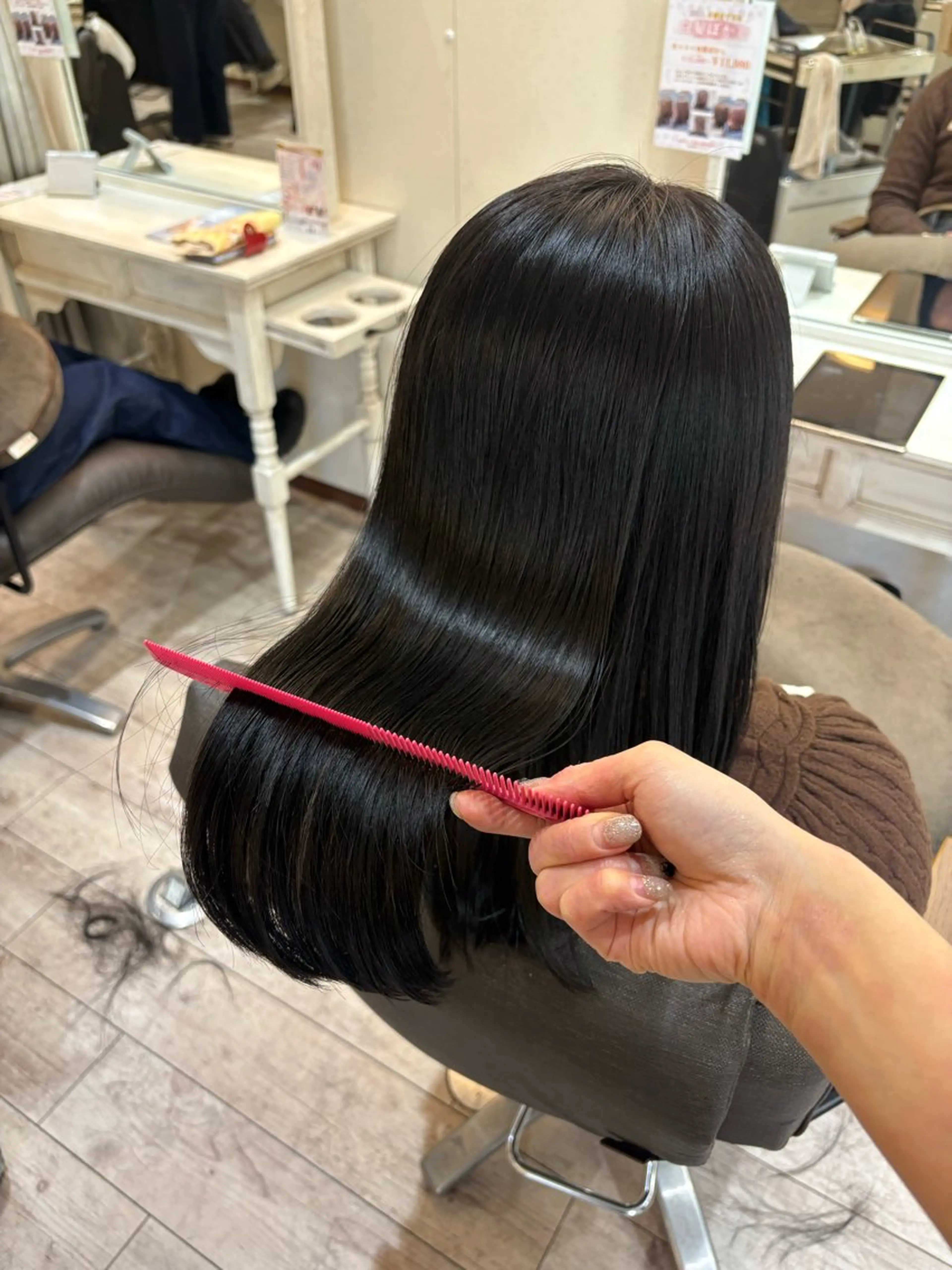 ロング カラー 髪質改善 トリートメント カット ヘアカラー トリートメント 艶カラー/縮毛矯正/ レイヤー/栄/あやかのヘアスタイル