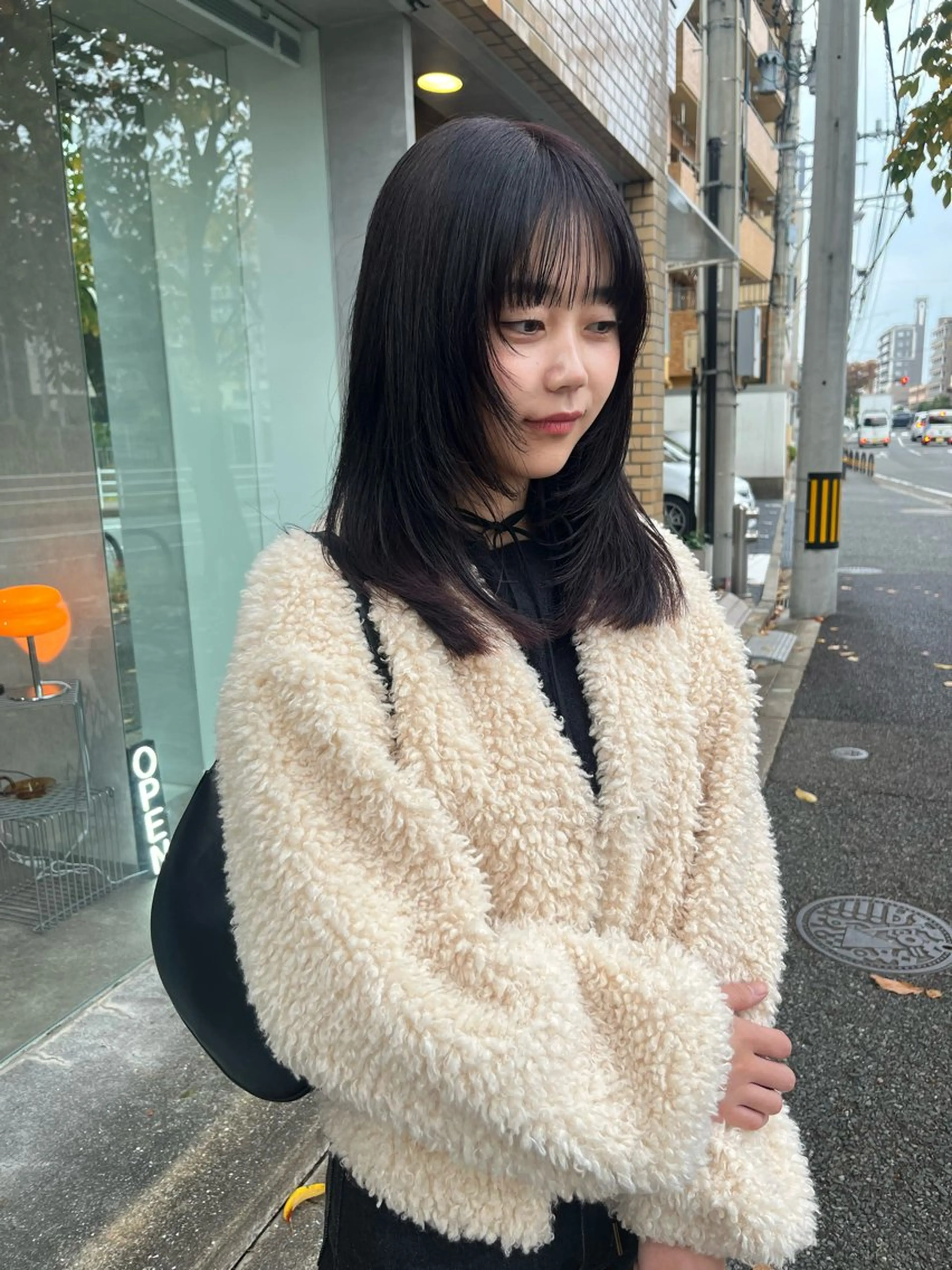 ミディアム カラー カット ヘアカラー トリートメント yuumi/大濠🪷 顔周り/ハイトーンのヘアスタイル