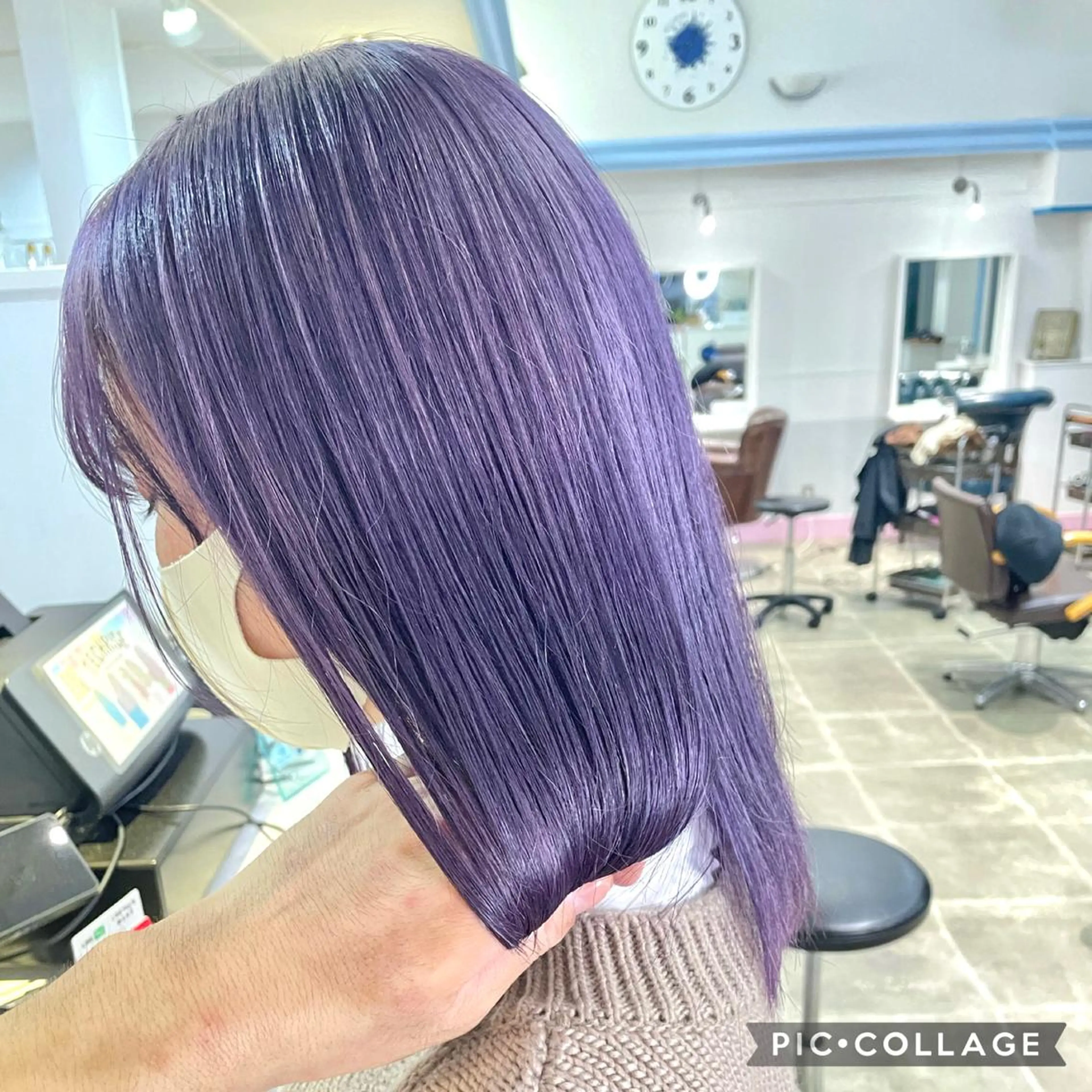 ミディアム パープルカラー Lit所属・Lit.豊橋 夏目のヘアスタイル