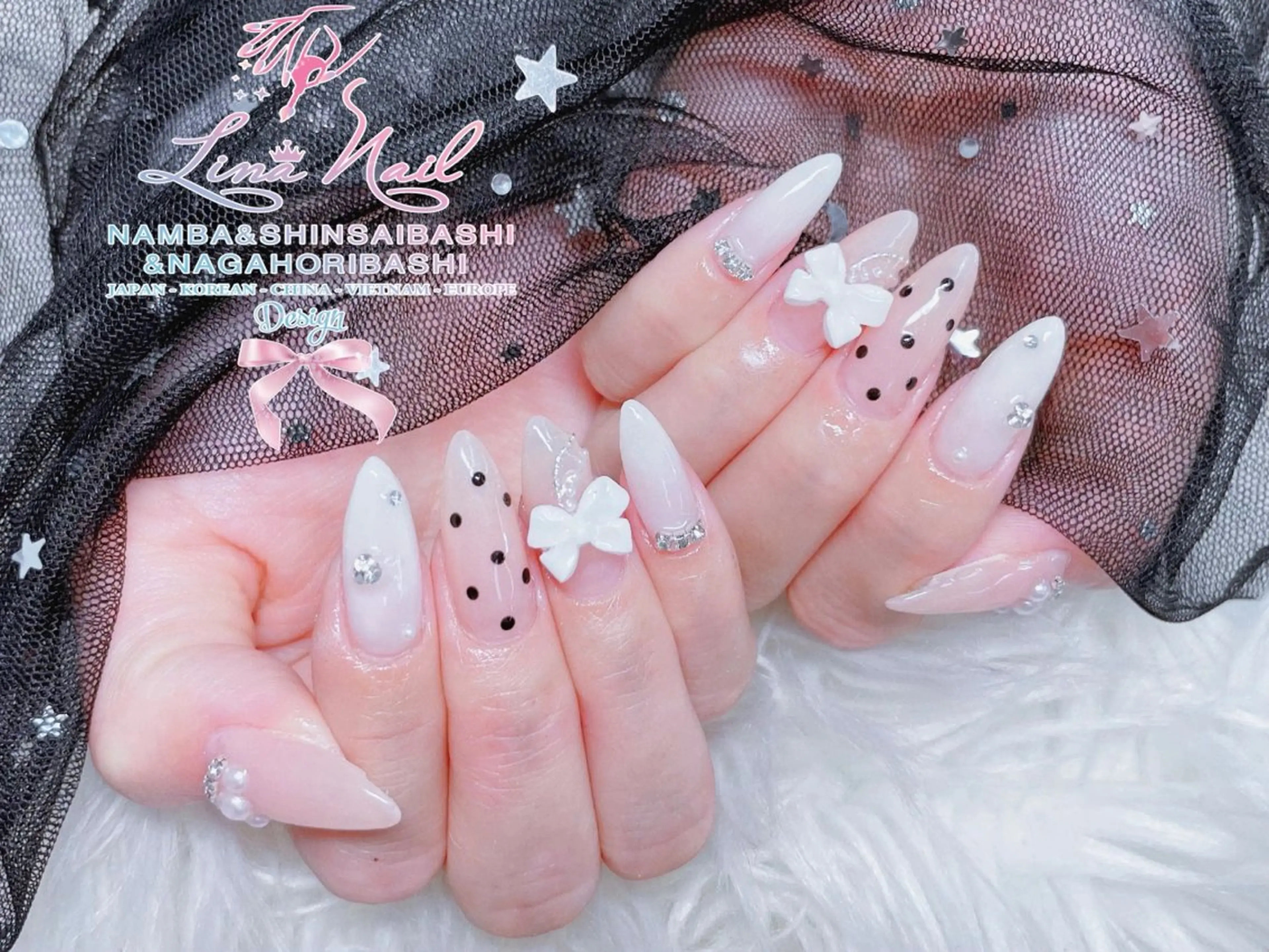ネイル チークネイル 桜ネイル フラッシュネイル フットネイル ジェルネイル ハンドネイル リナネイル アメ村心斎橋店のネイルデザイン