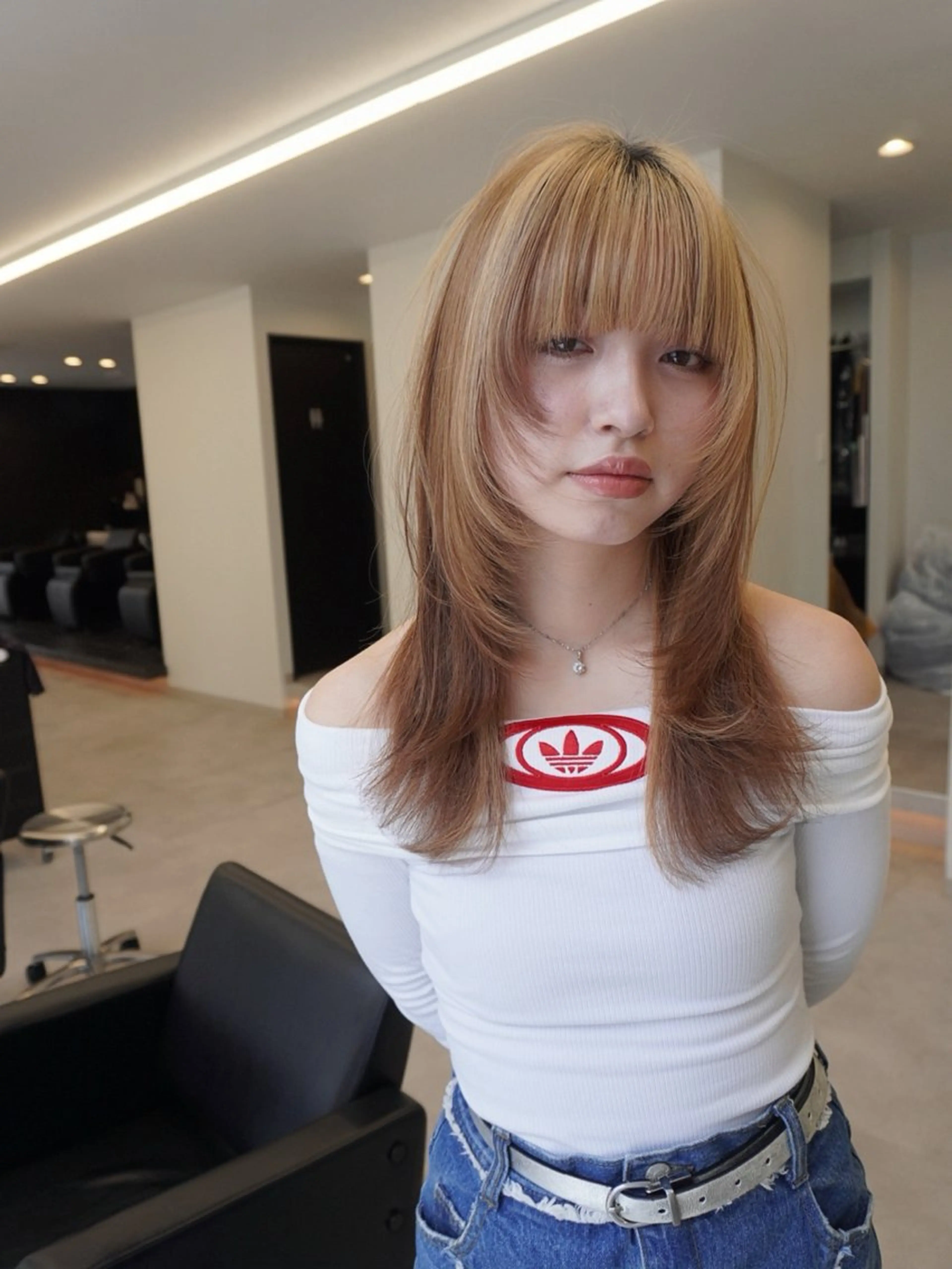ロング カット ヘアカラー トリートメント 谷村 龍之輔のヘアスタイル