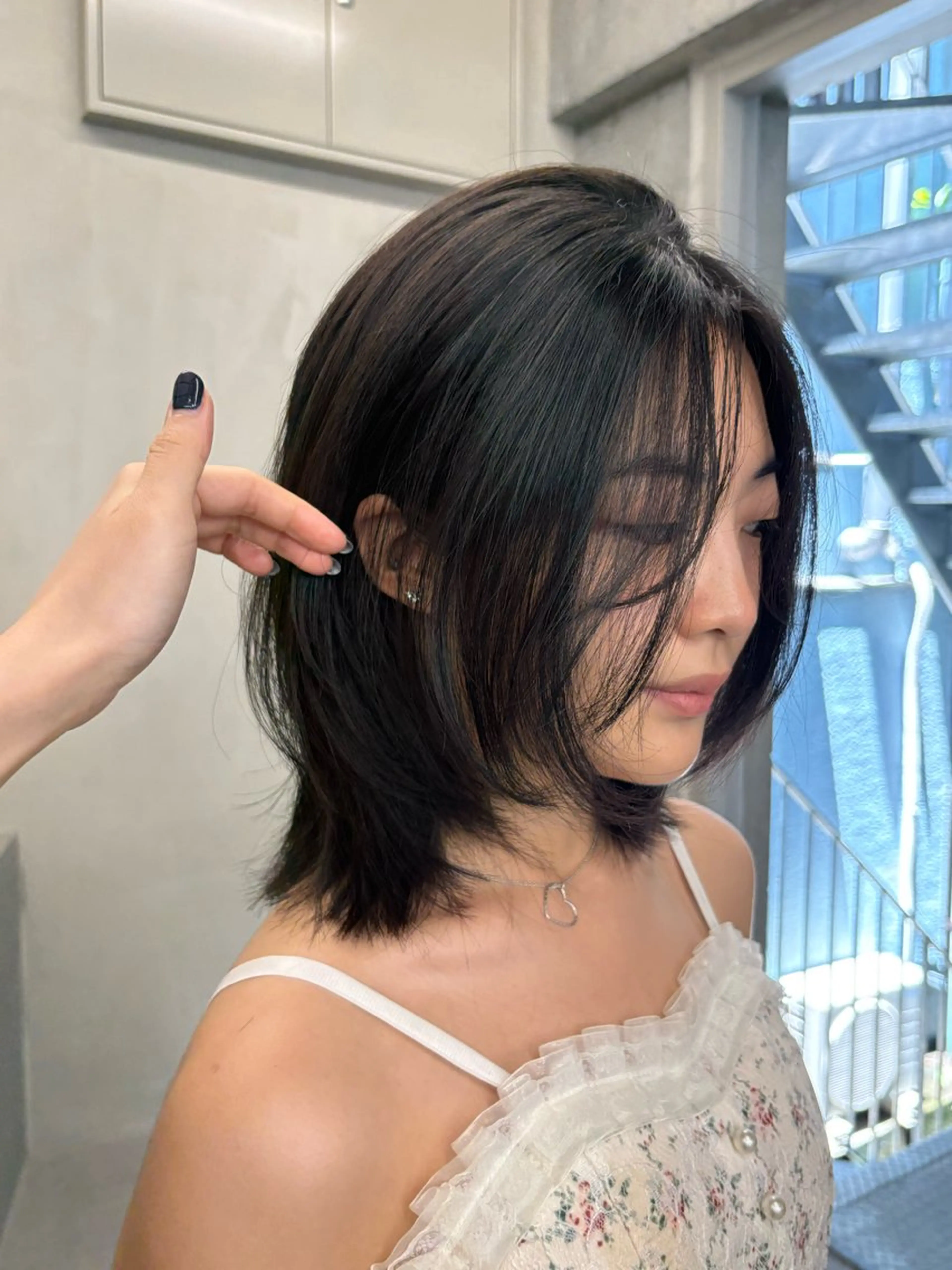 ミディアム カラー カット ヘアカラー トリートメント レイヤー/柔色 カラー/SAkiのヘアスタイル