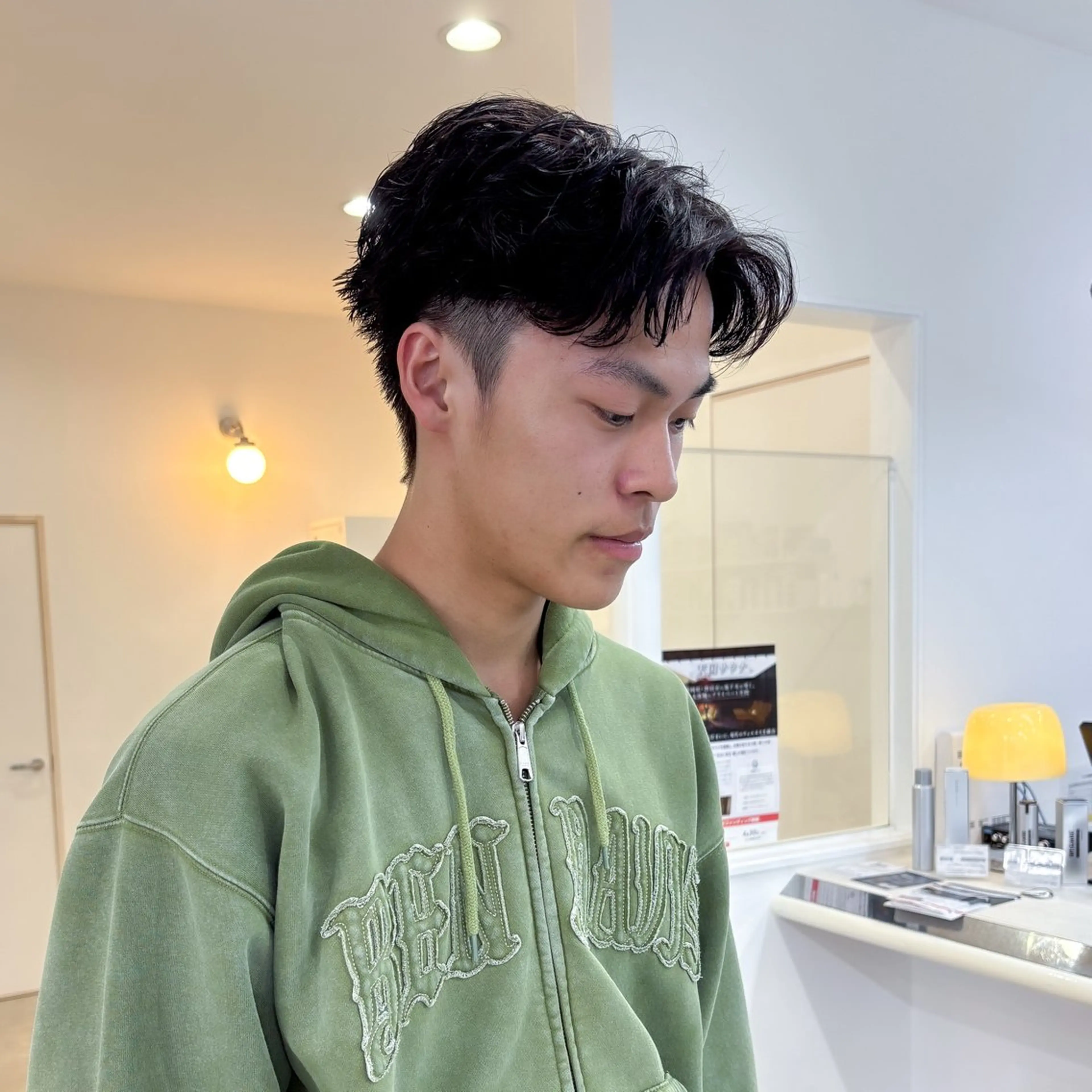 パーマ メンズ カット パーマ 鈴木 七海のヘアスタイル