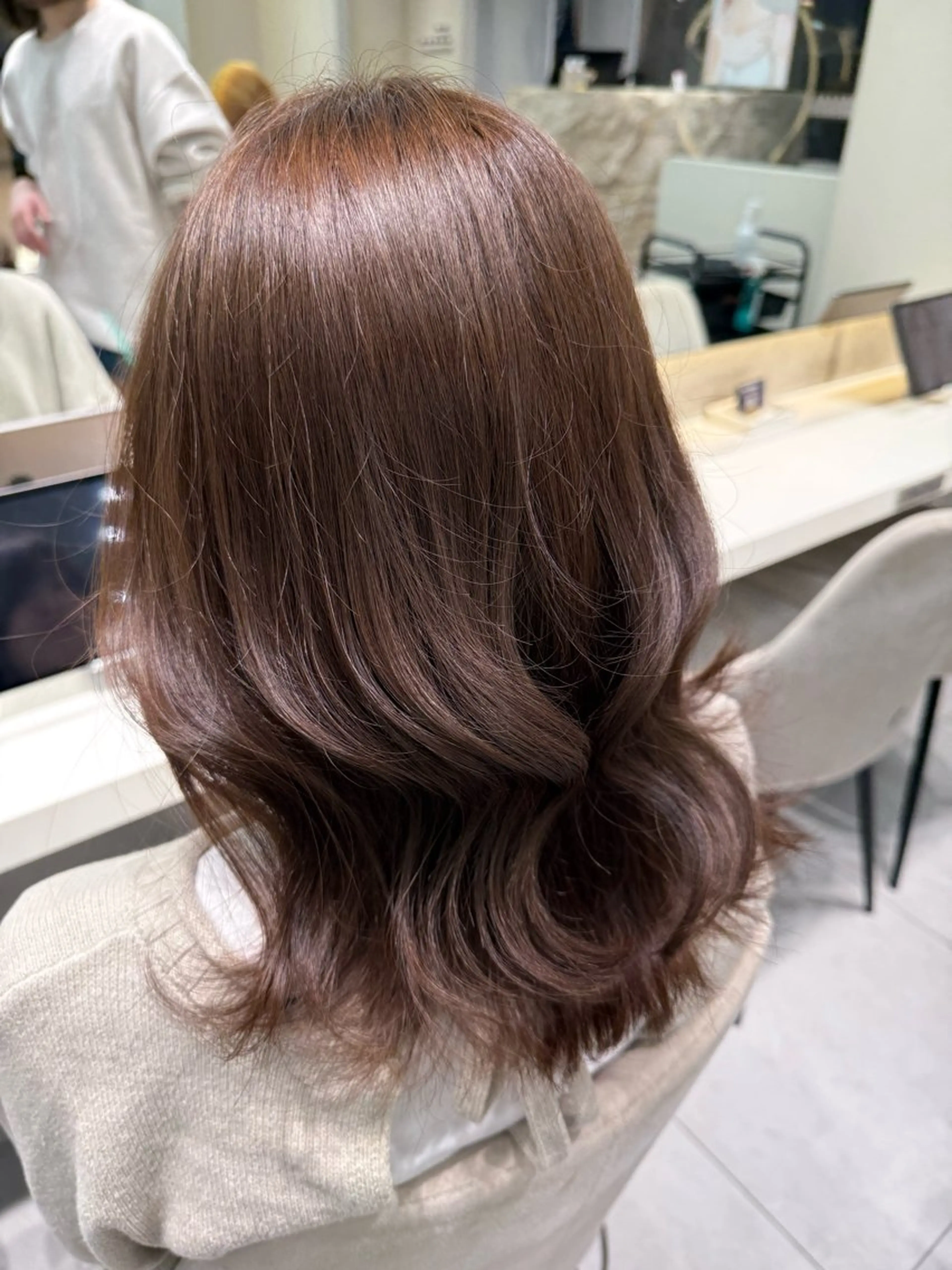 ミディアム カラー ヘアカラー toco.⋆𝜗𝜚 /  天神美容師のヘアスタイル