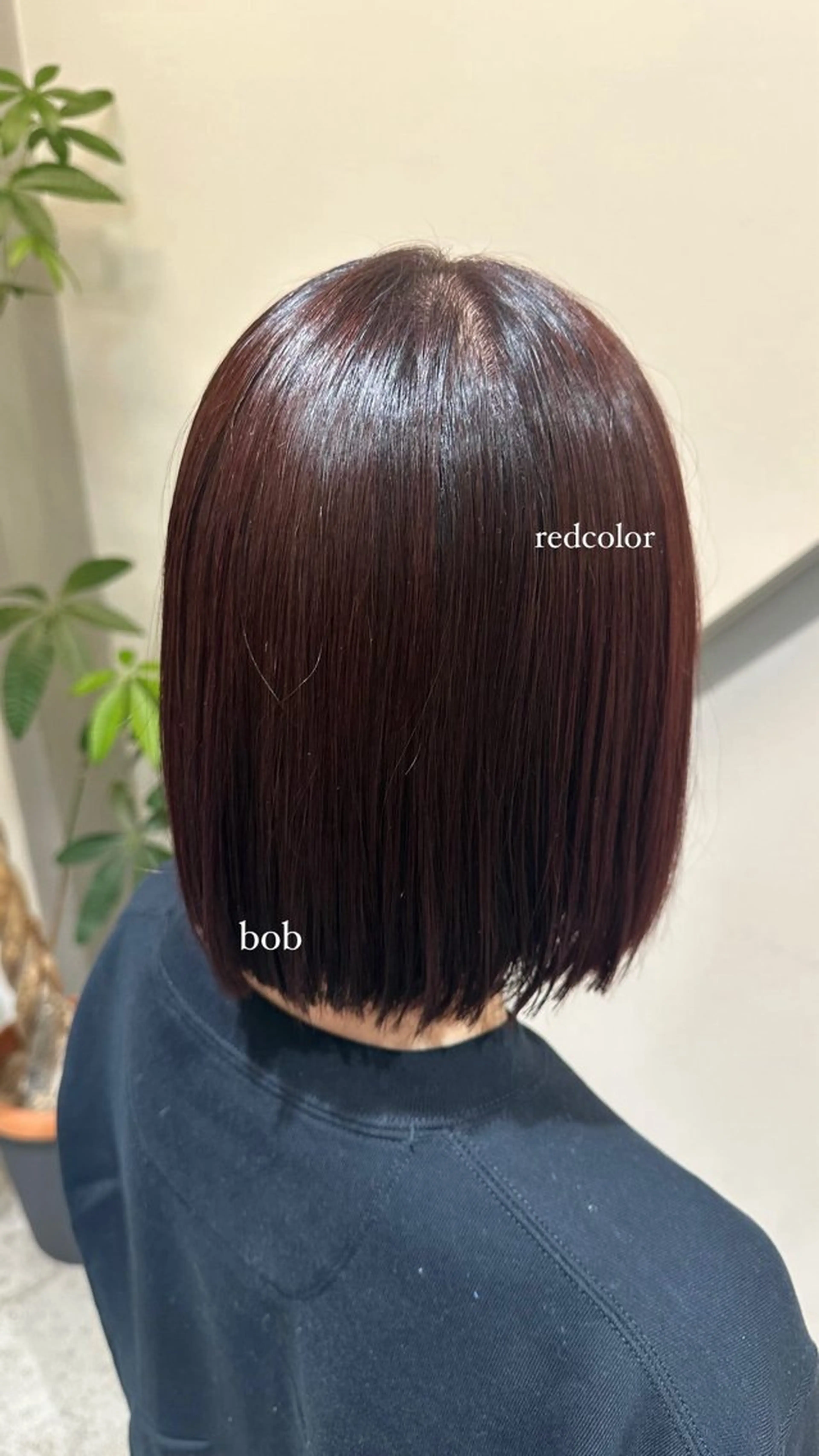 ショート カラー 切りっぱなしボブ レッドカラー ボブ 垣内 奈緒のヘアスタイル