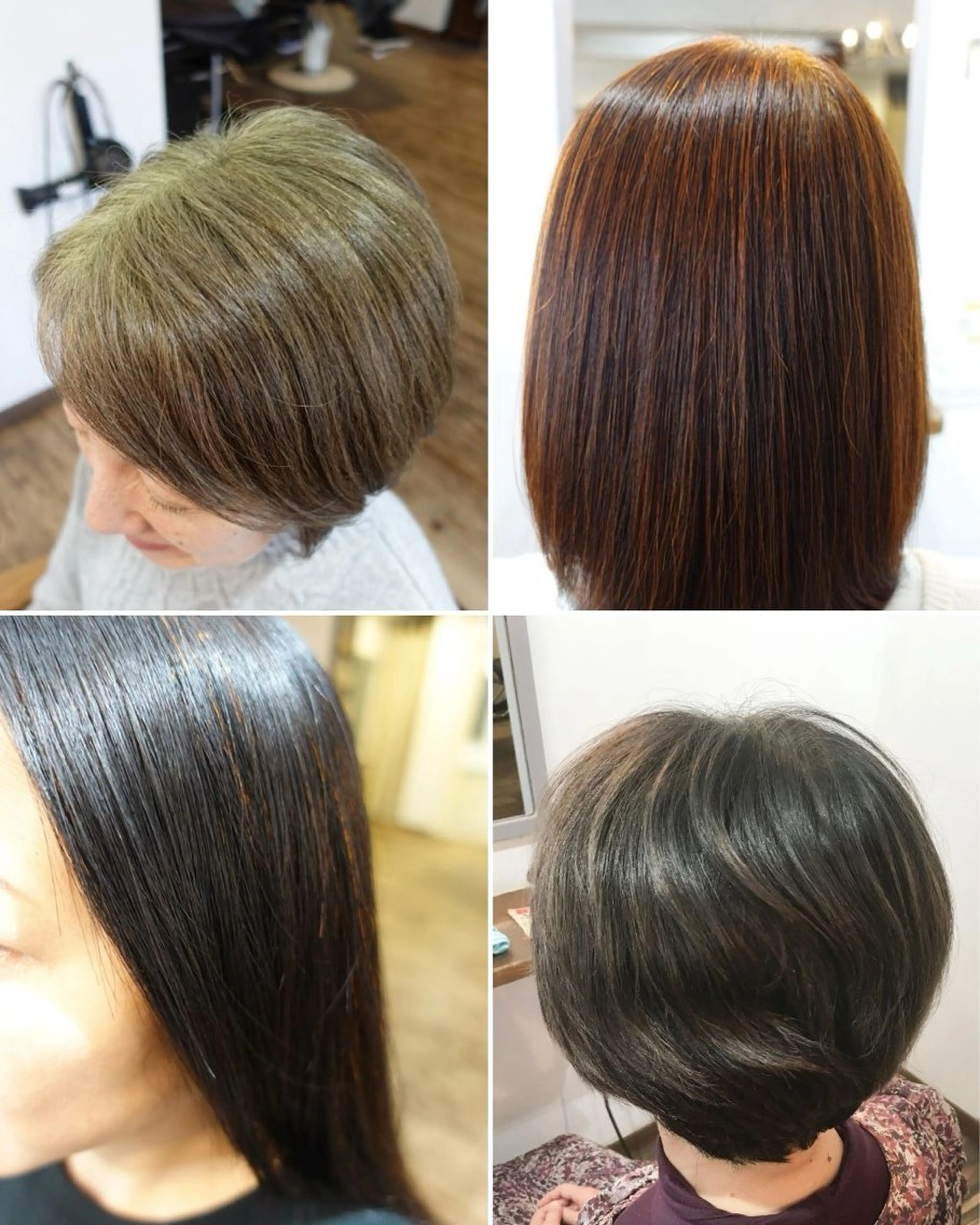 ミディアム カラー 無料モデル/白髪染め /ヘナ/吹田市千里山のヘアスタイル