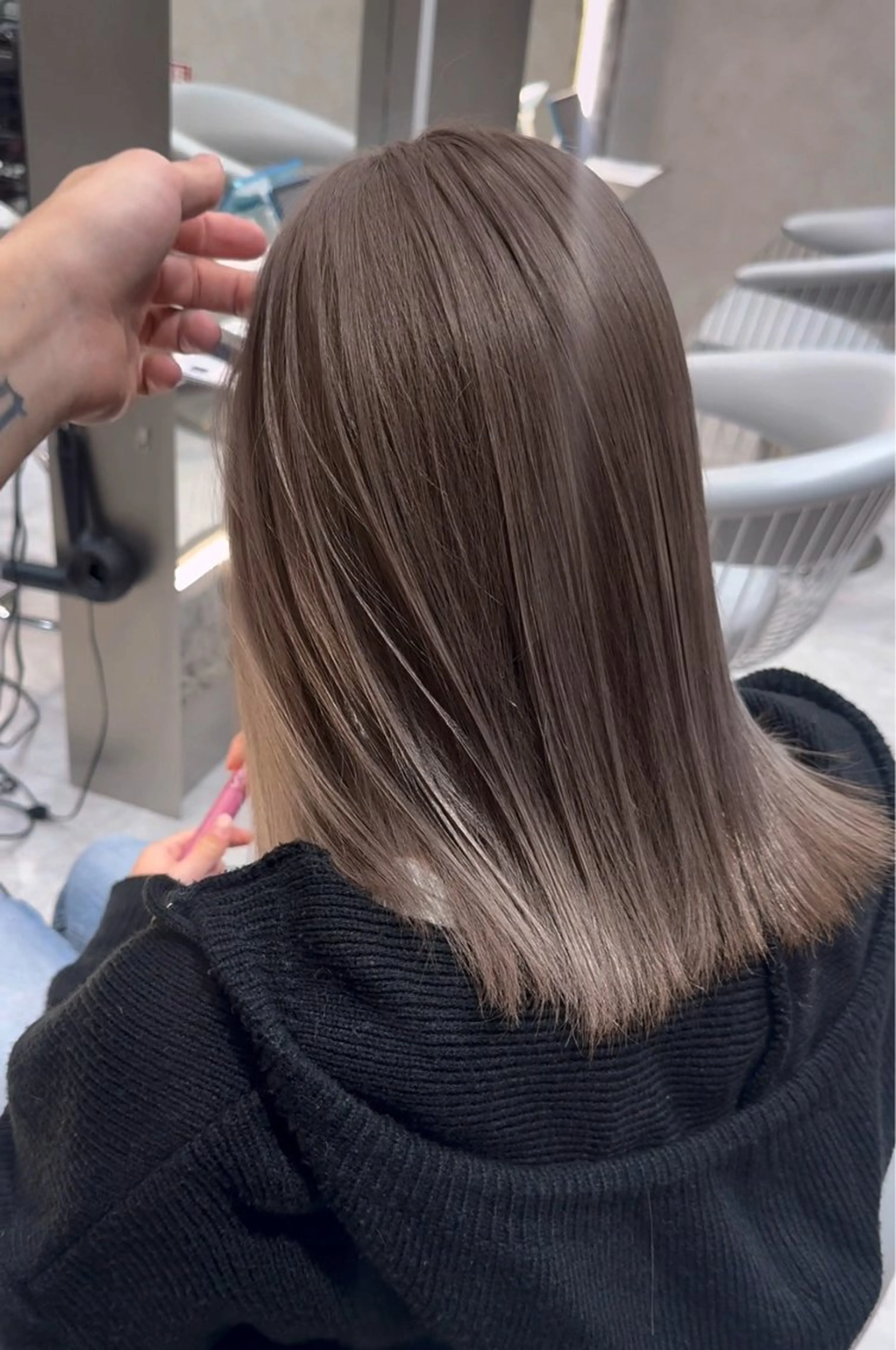 ミディアム カラー ヘアカラー トリートメント Aster 店長 れおん✂️のヘアスタイル