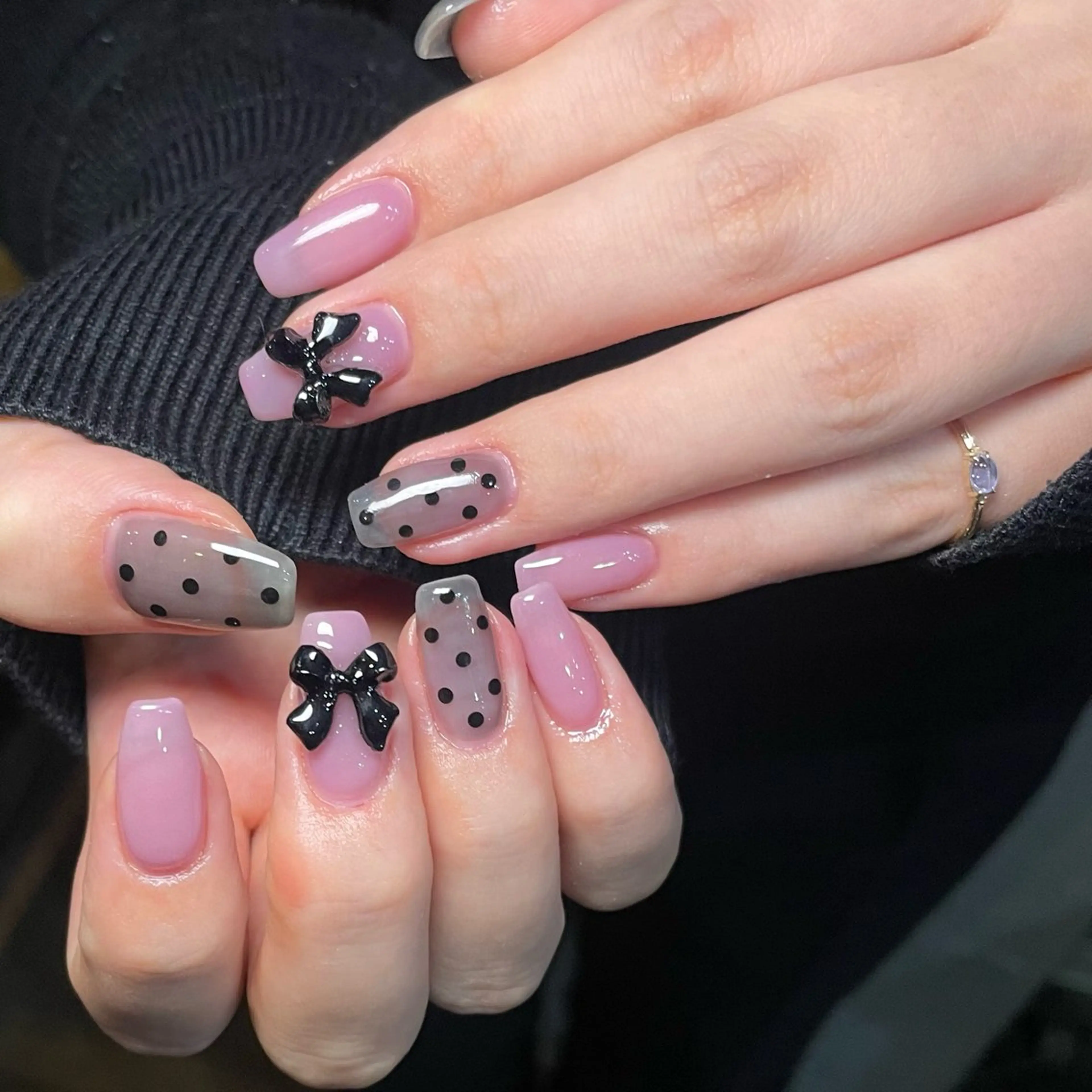 ネイル ガーリー IROHA NAIL Kurumi🪽🫧のネイルデザイン