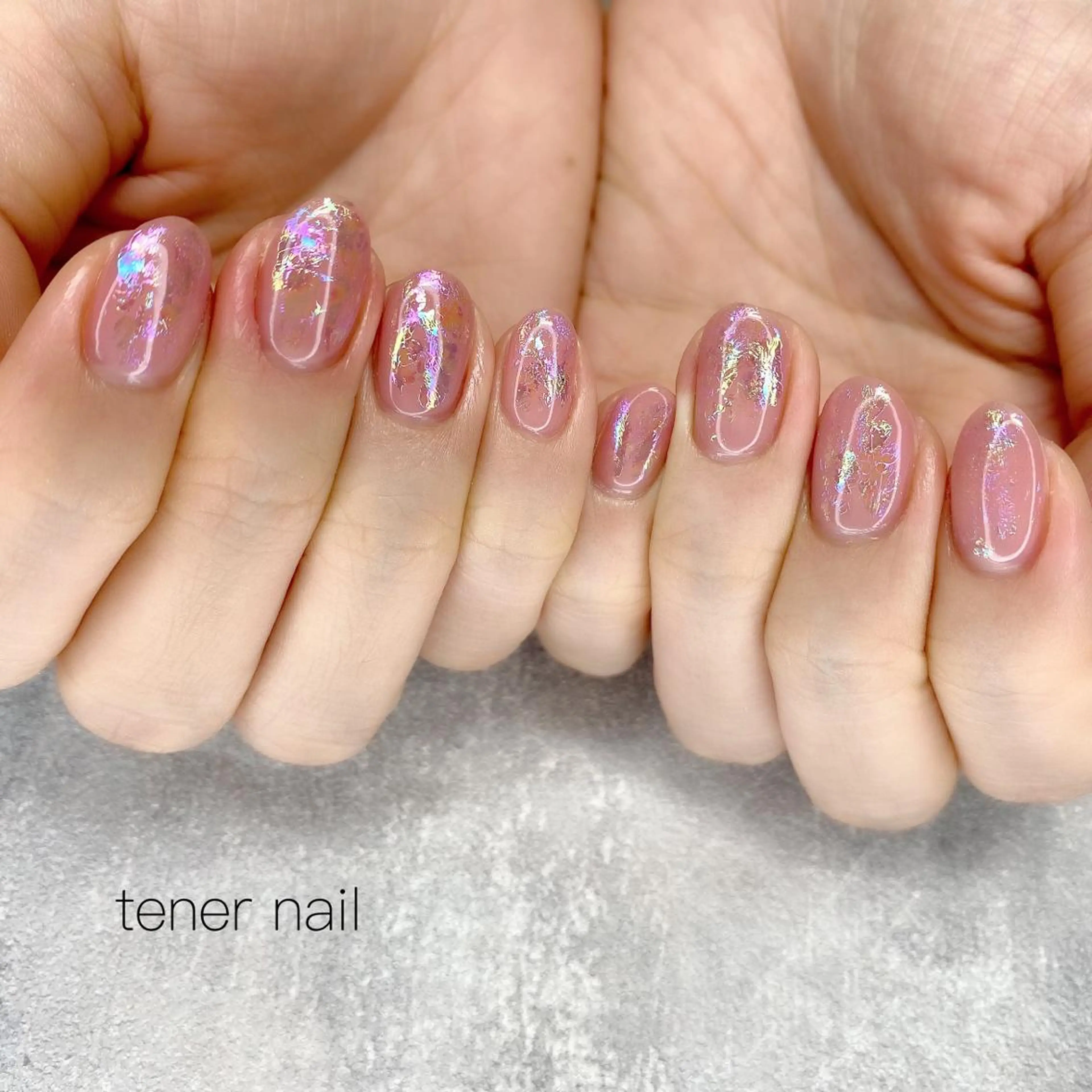 ネイル オーロラネイル ワンカラーネイル テネルネイル tener nailのネイルデザイン