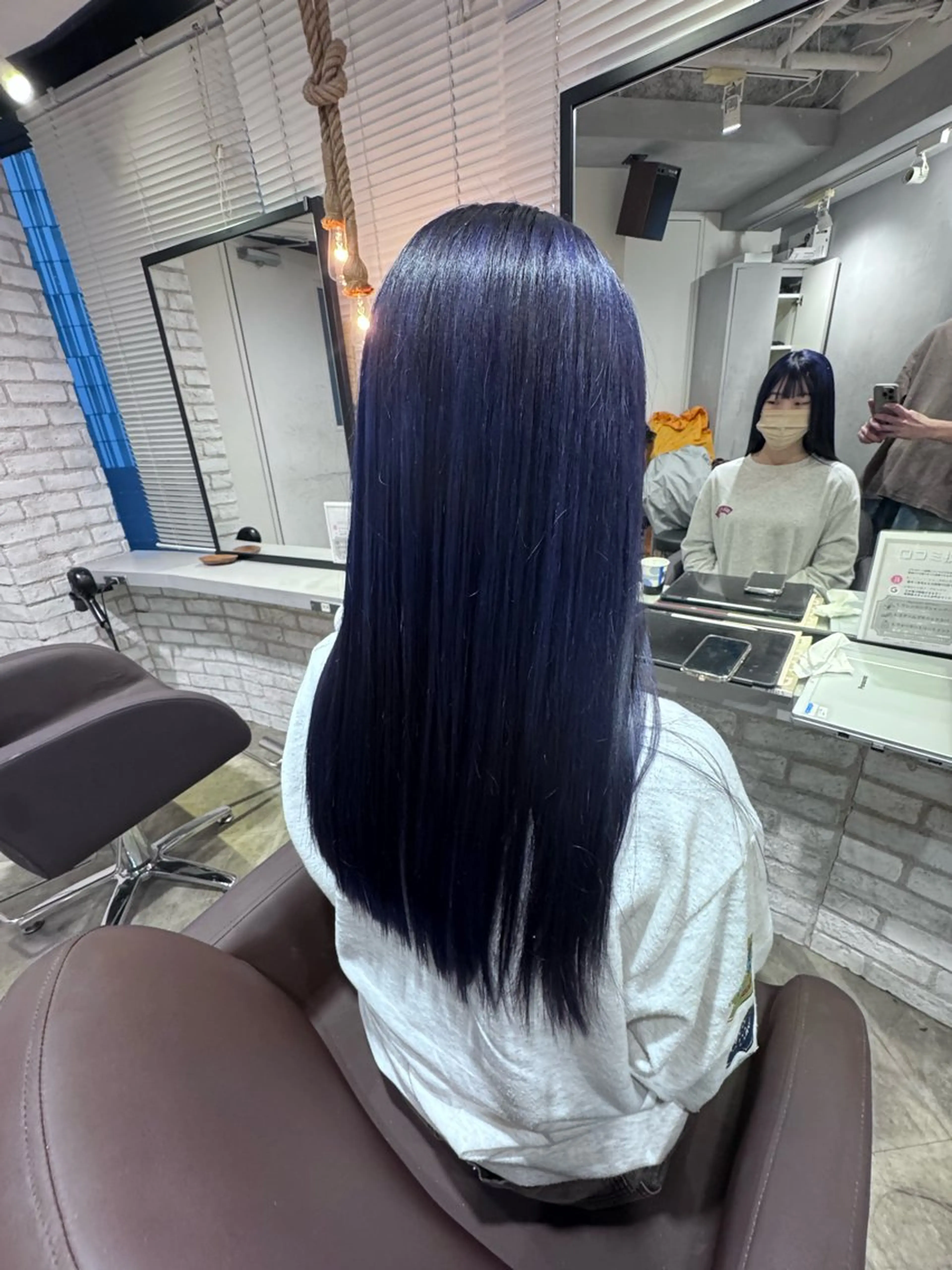 ロング カラー ブリーチ ブルーカラー 透明感カラー ヘアカラー ハイトーンカラー/ 田中和磨のヘアスタイル
